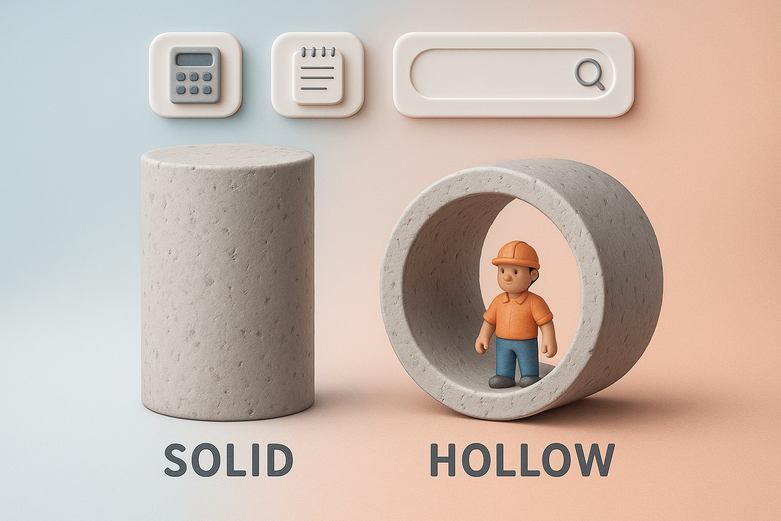 Demonstrates how the Concrete Tube Calculator works with input fields and instant results that help users solve problems with ease.