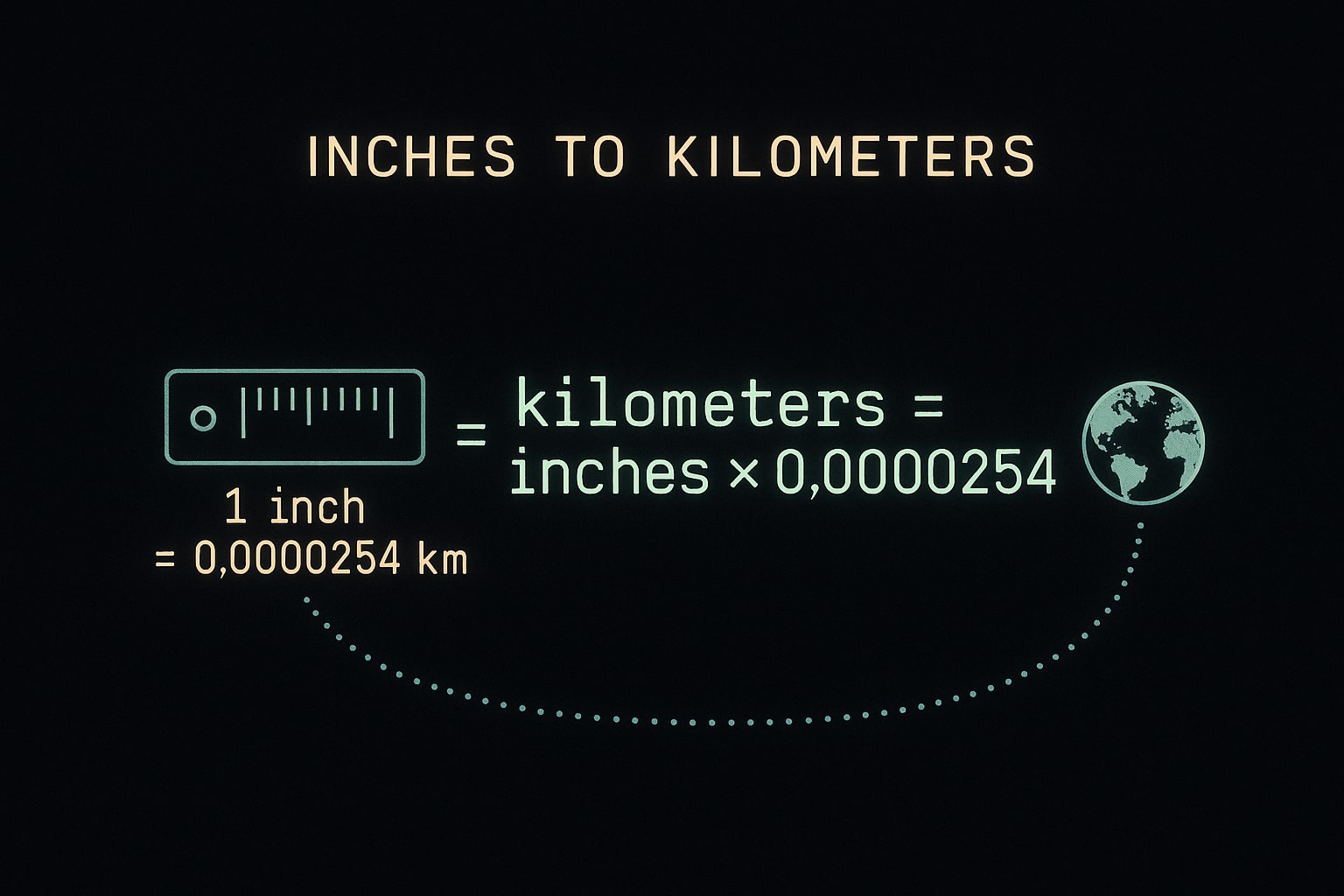 Inches to Kilometers 1