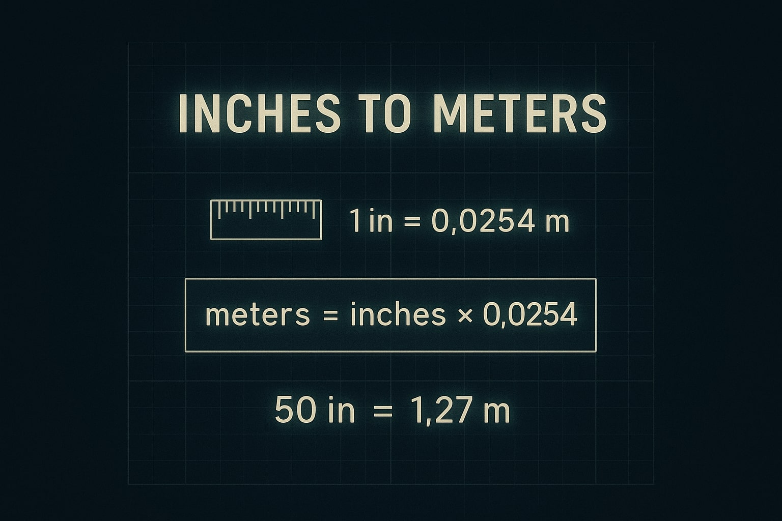 Inches to Meters 1