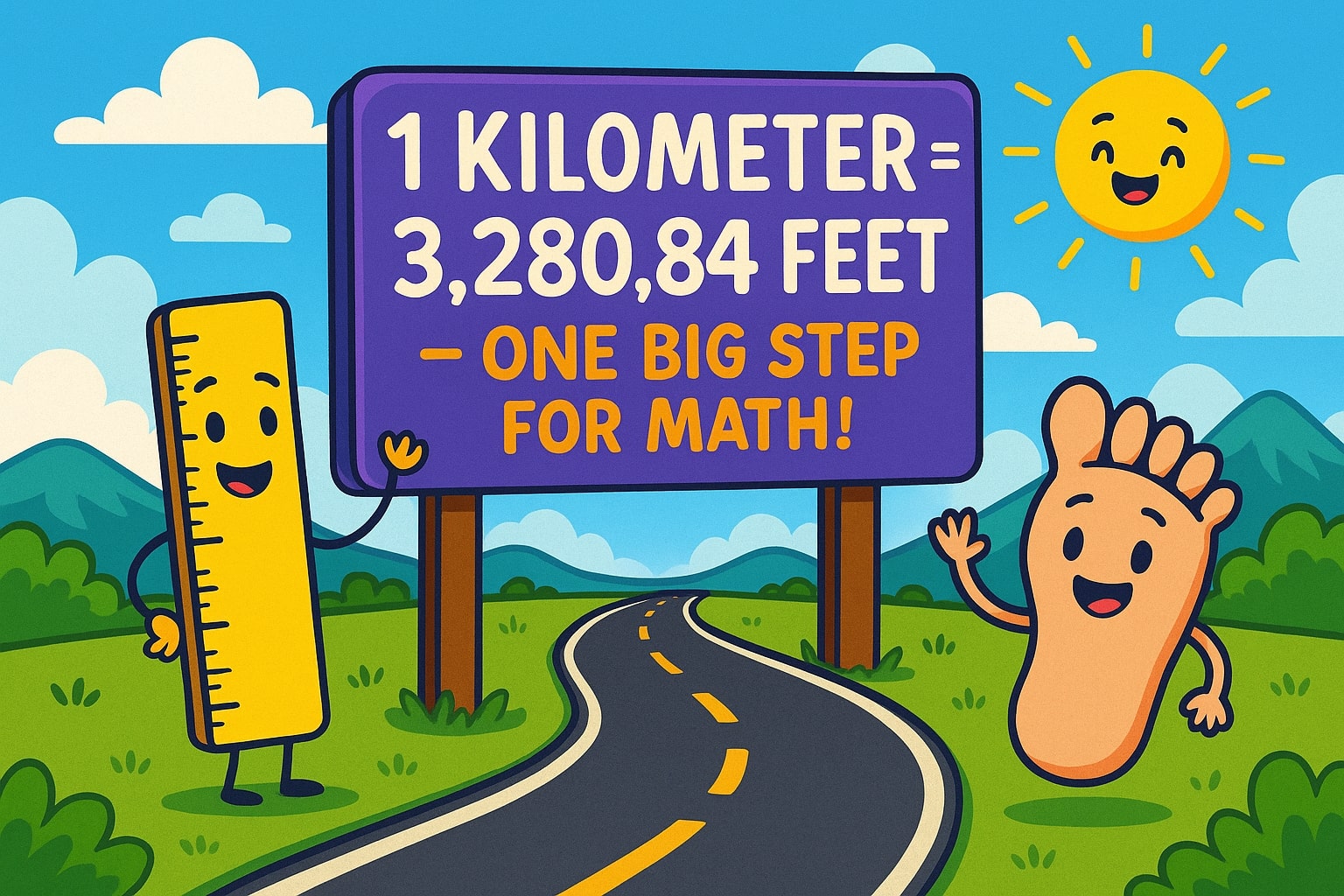 Kilometers to Feet Converter 1