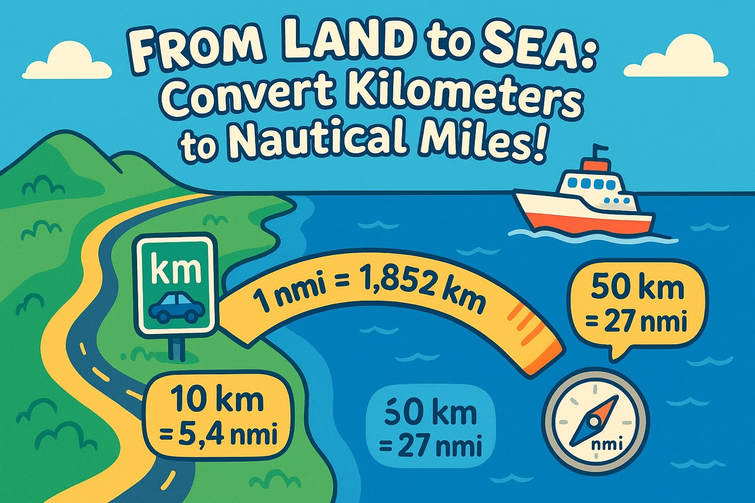 Kilometers to Nautical Miles Converter 1