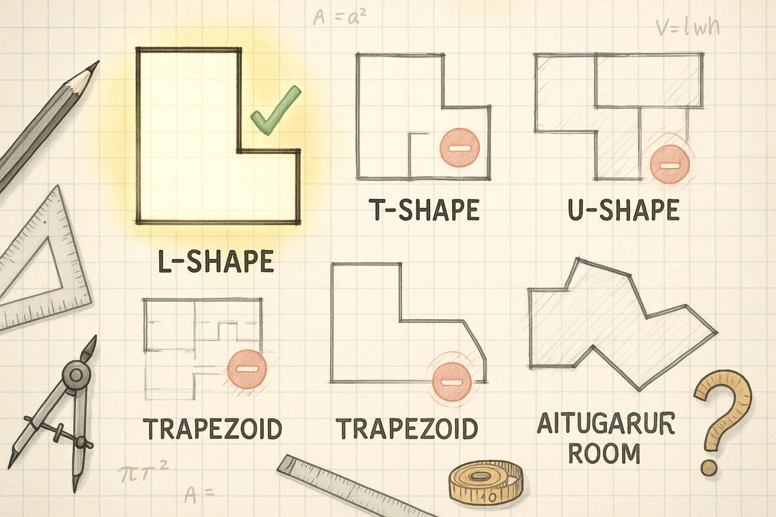 L-shaped Square Footage Calculator