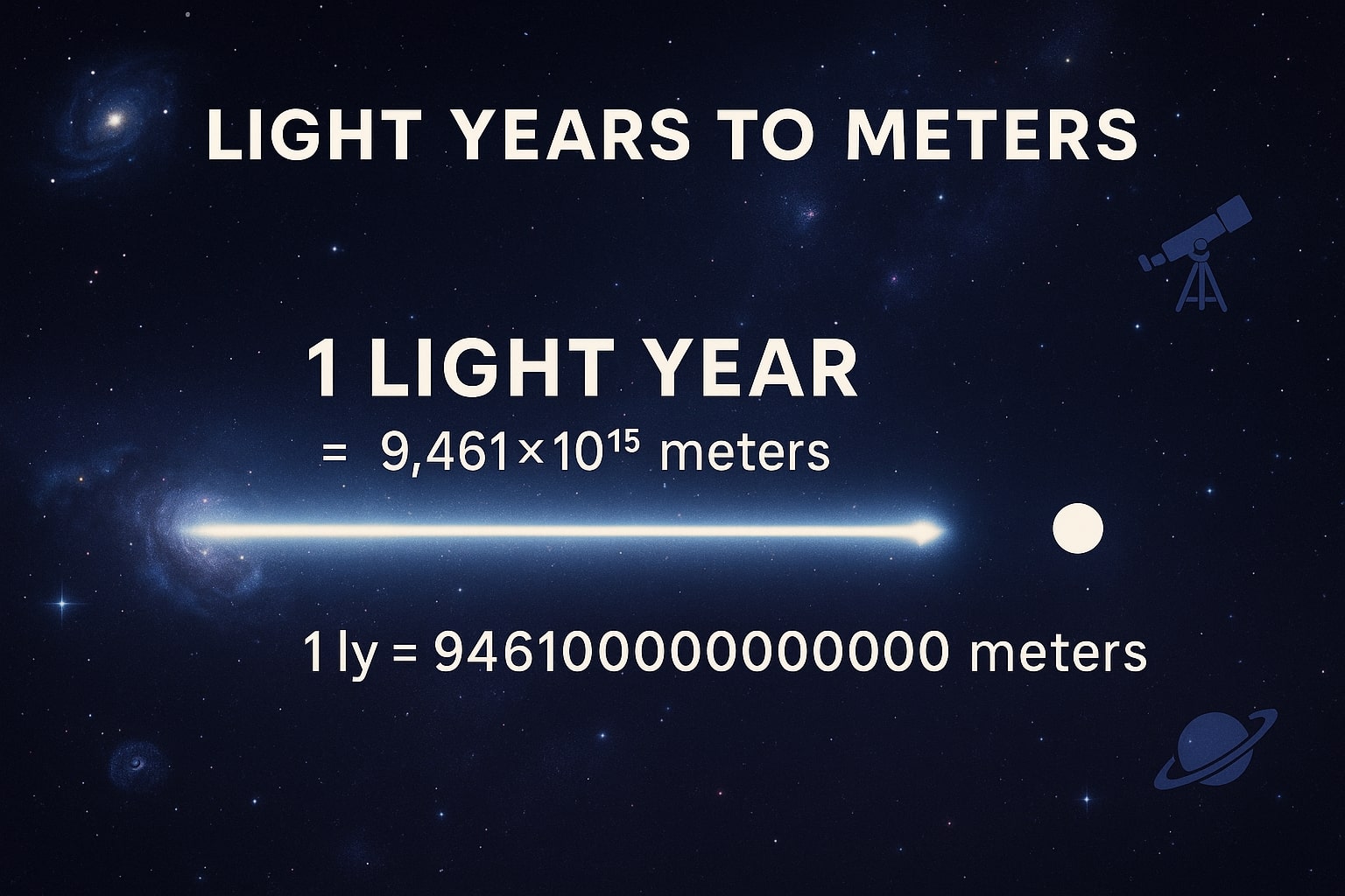 Light Years to Meters 1