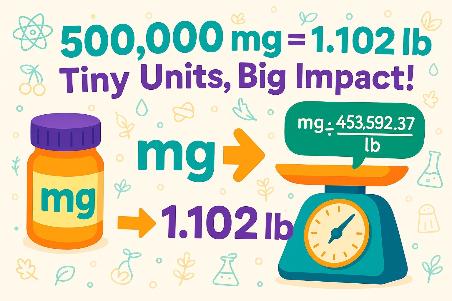 Milligrams to Pounds Converter