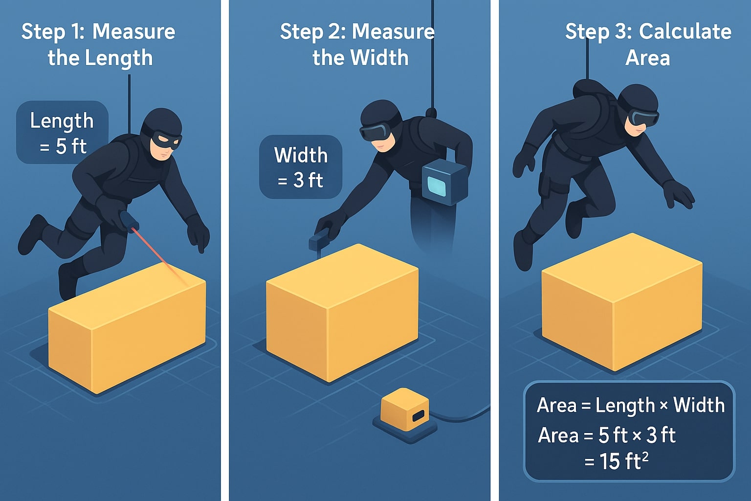 Illustration of how the surface area of a rectangle works with input fields and instant results to help users solve problems easily.