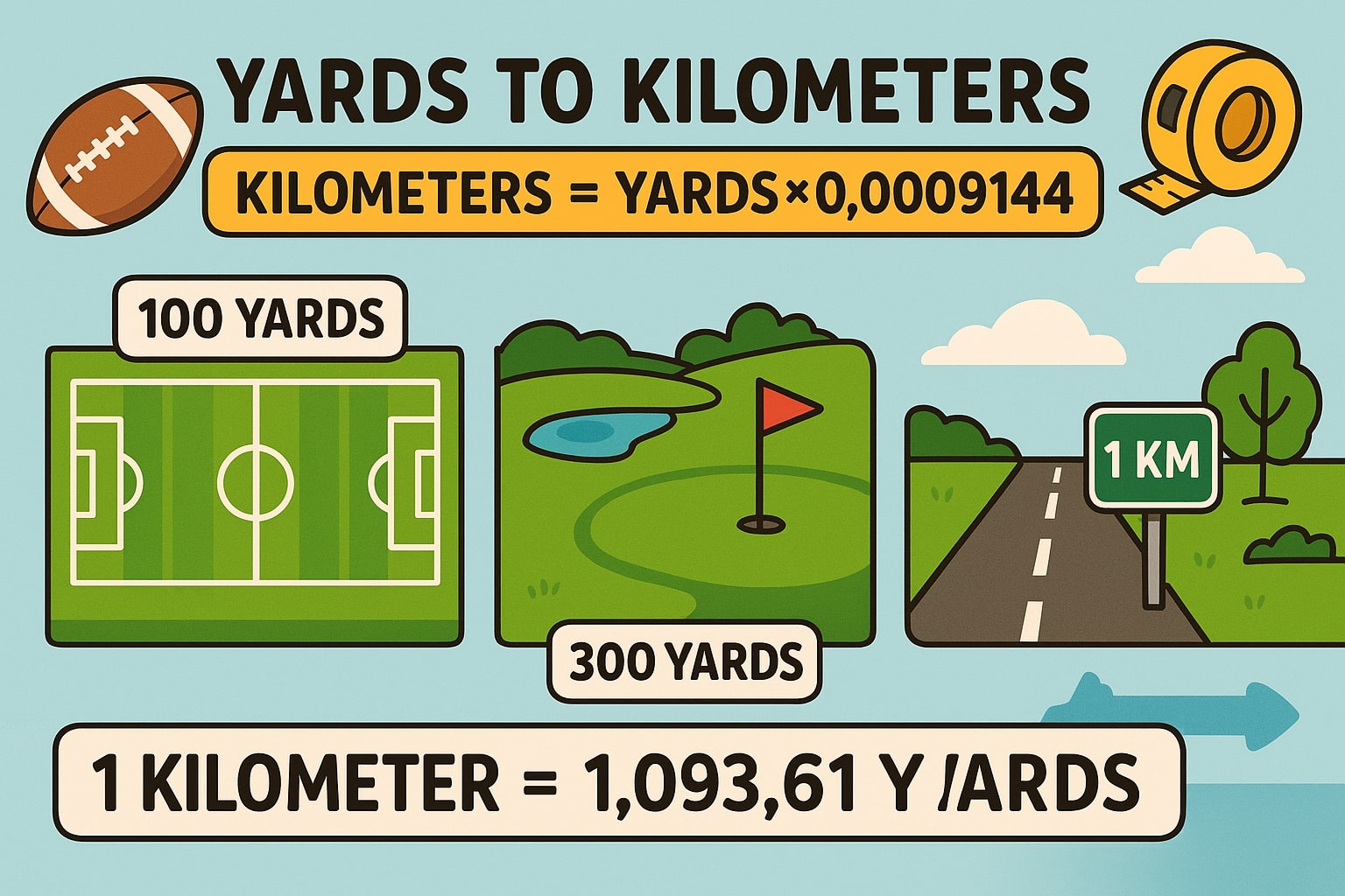 Yards to Kilometers 1