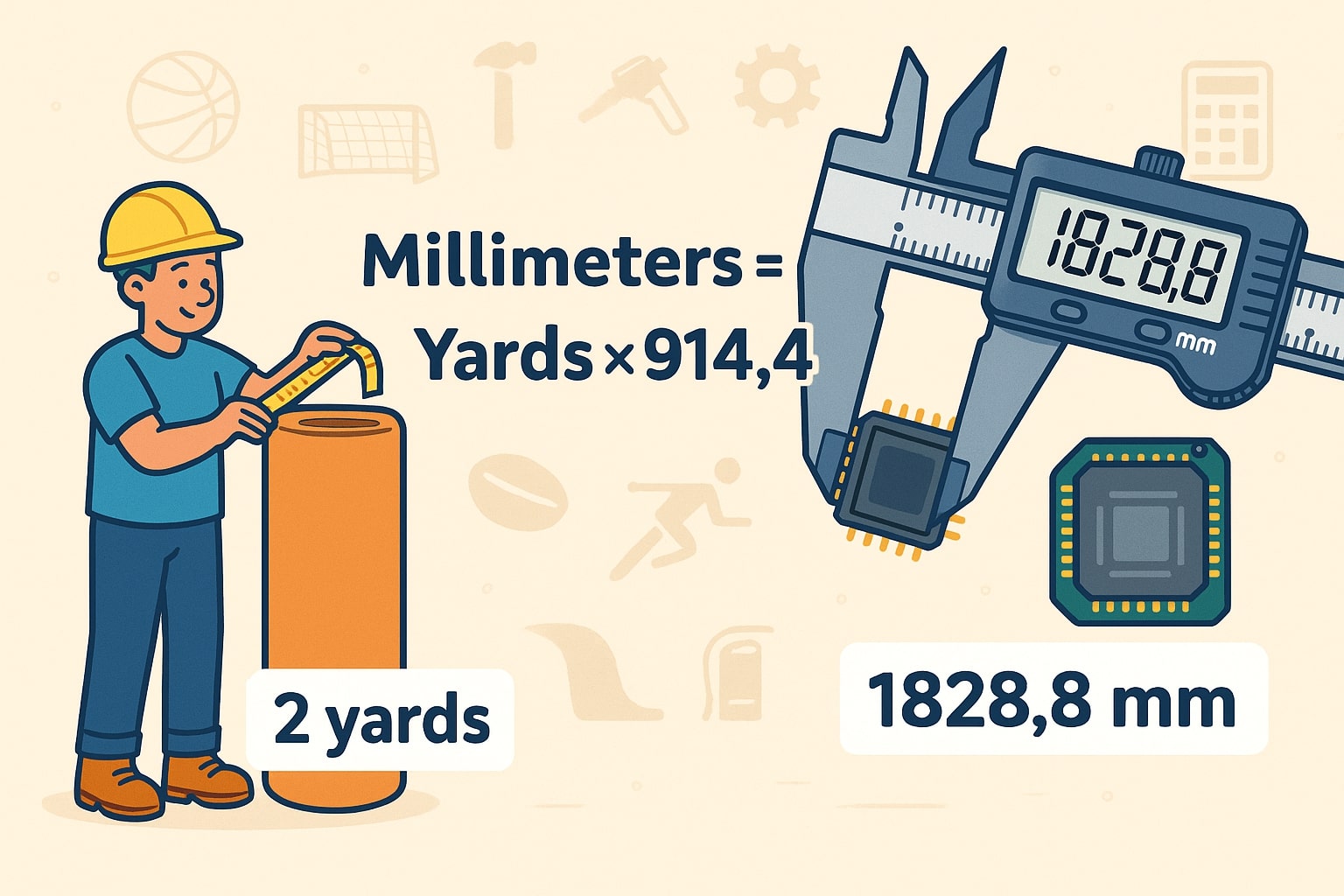 Yards to Millimeters 1