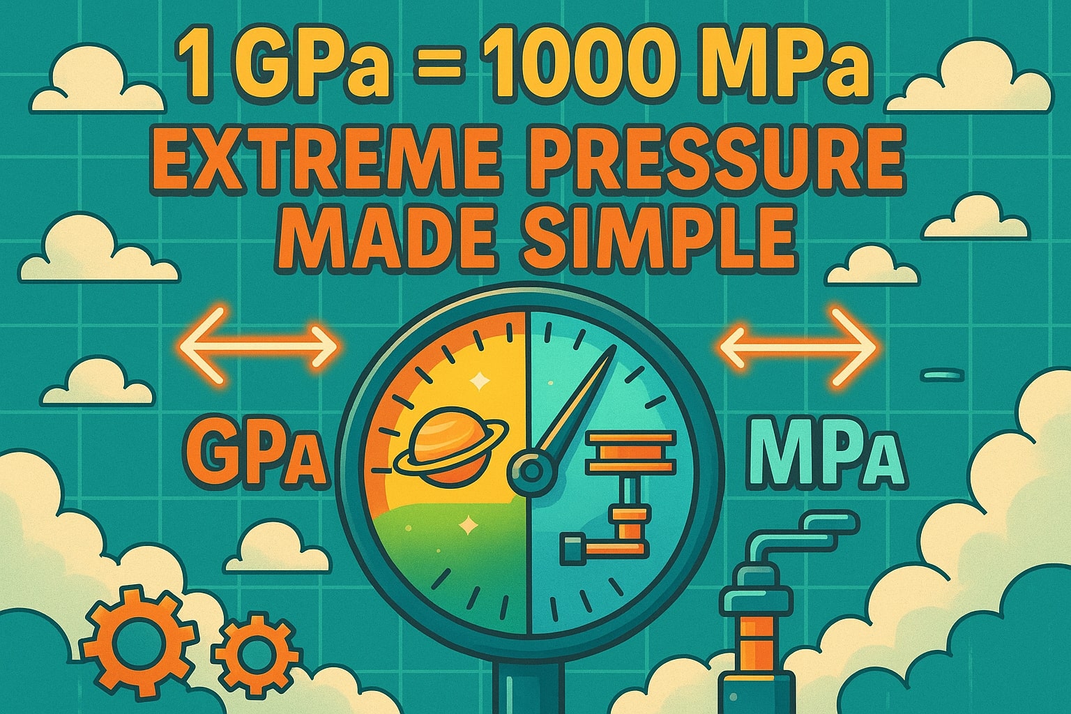 Gigapascal to Megapascal Converter