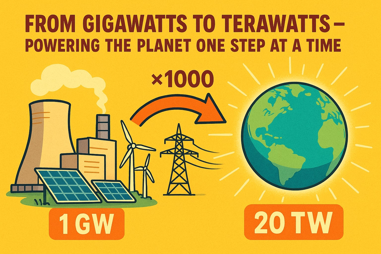 Gigawatt to Terawatt Converter