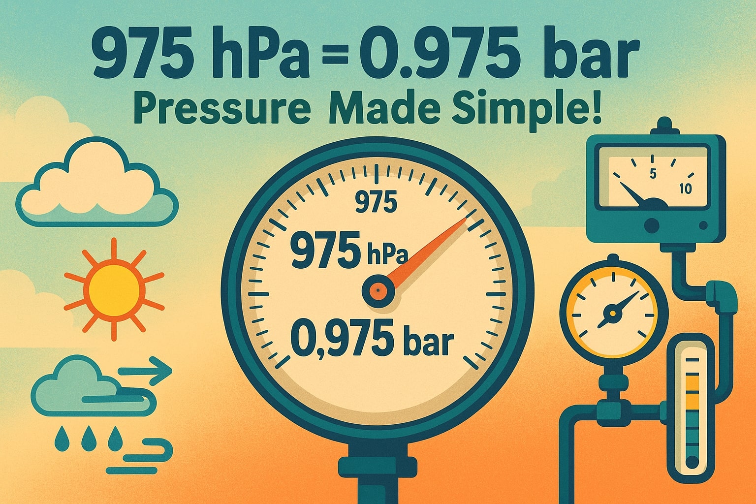 Hectopascal to Bar Converter