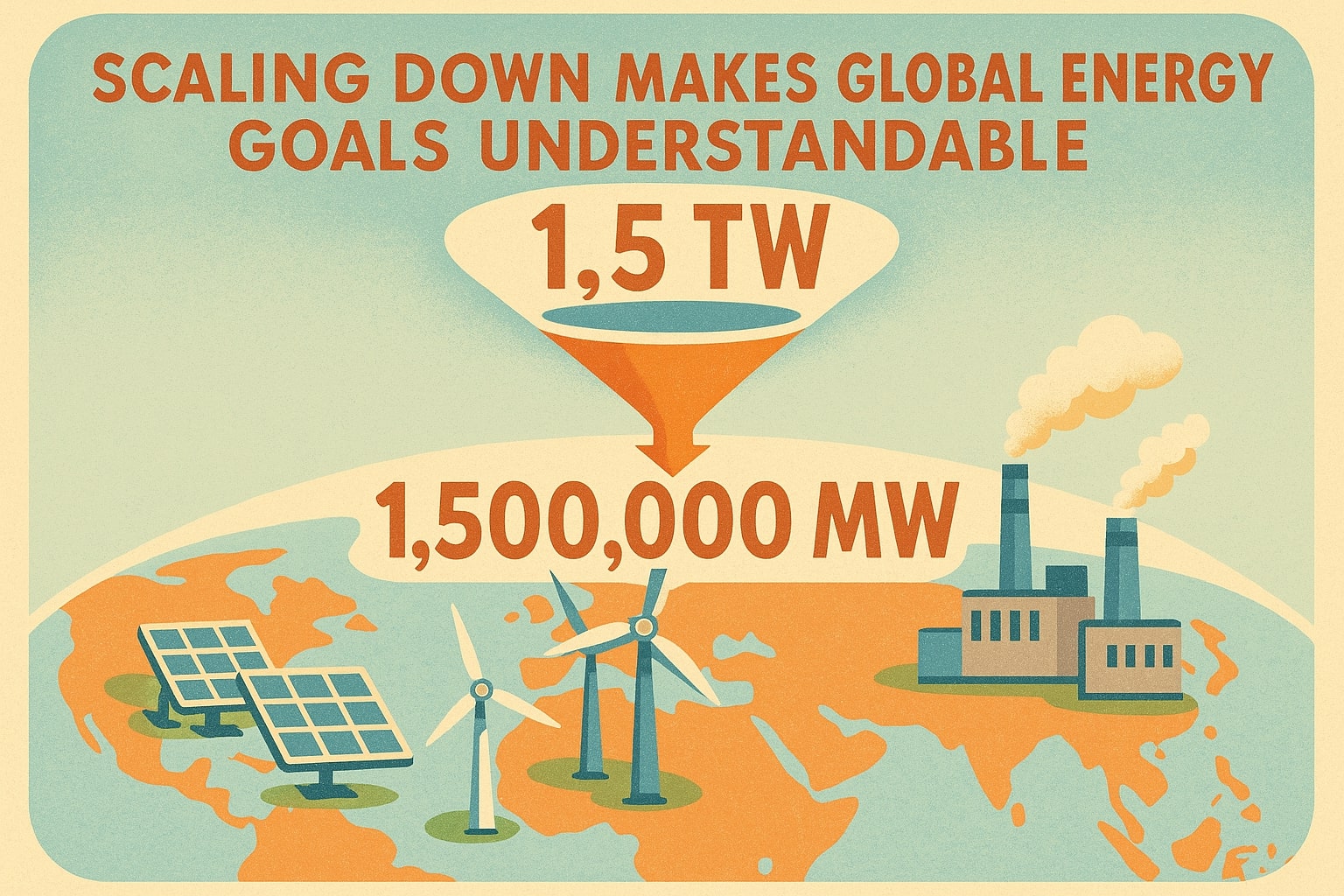 Terawatt to Megawatt Converter