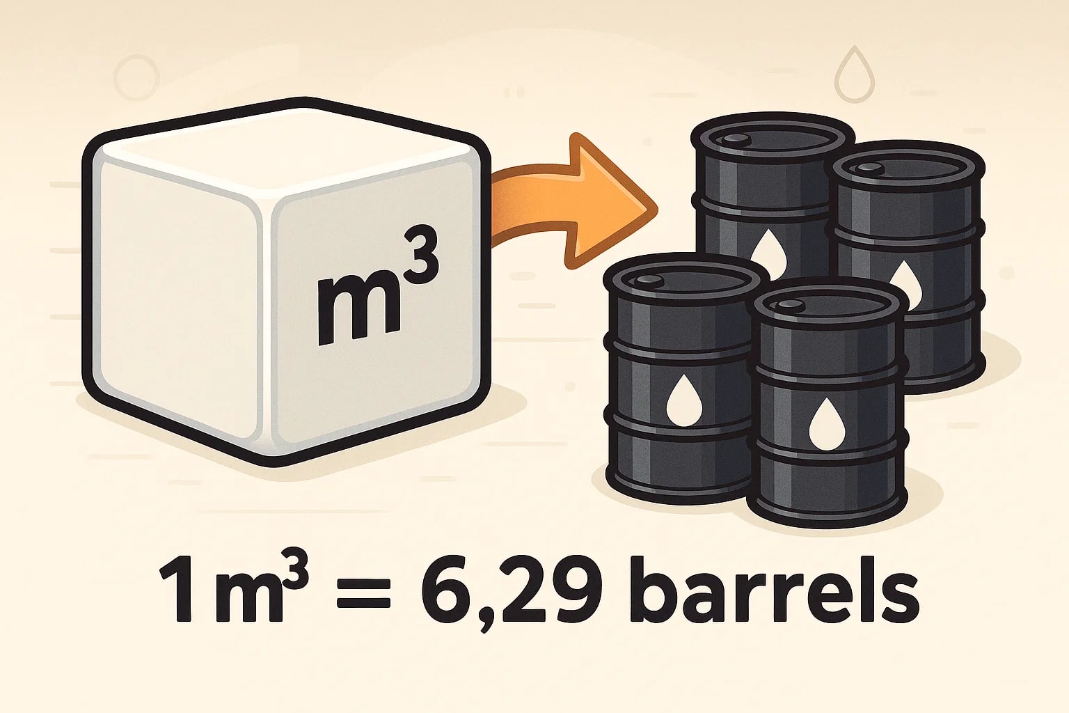 Cubic Meters to Barrel Oils Converter