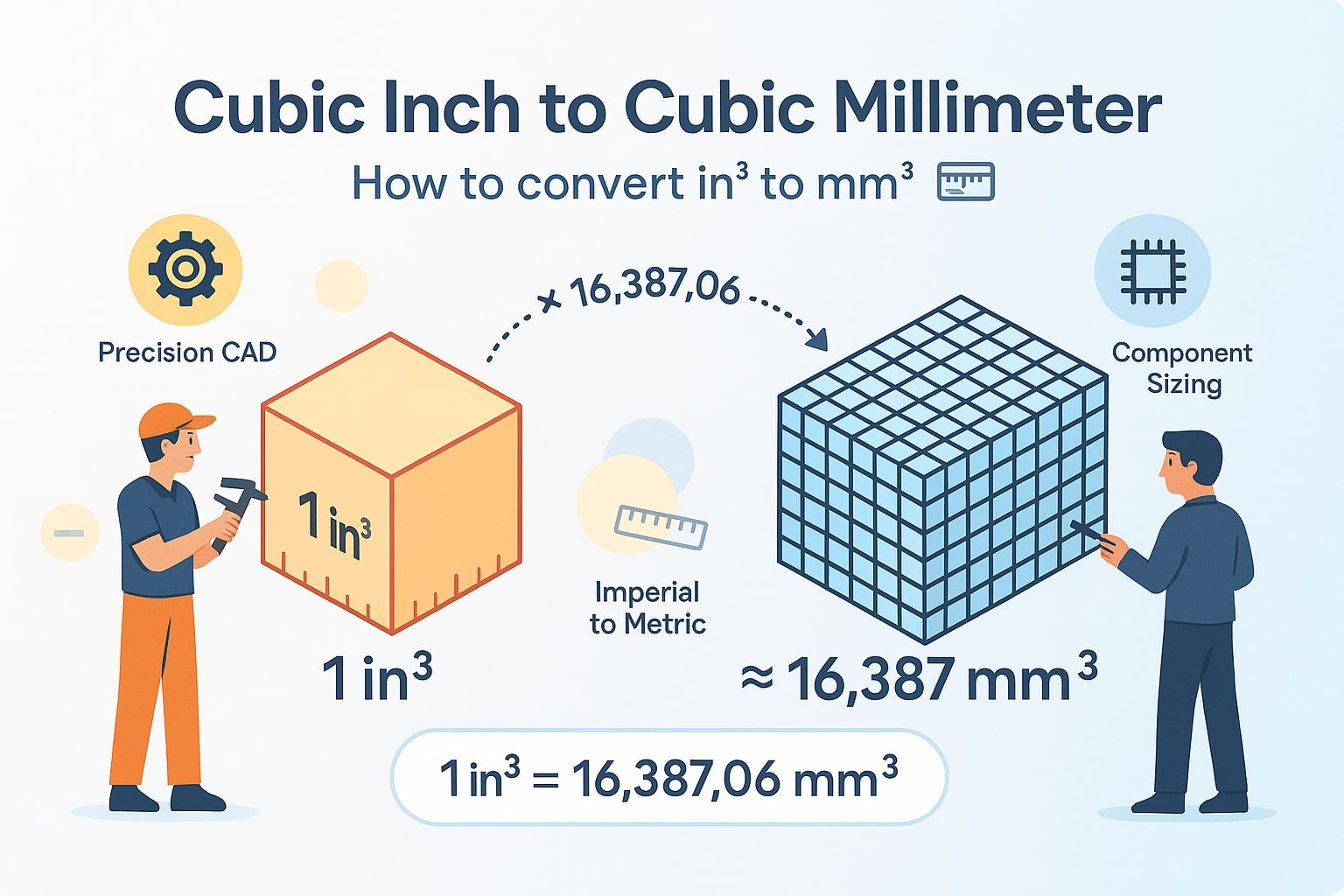 Cubic Inch to Cubic Millimeter Converter