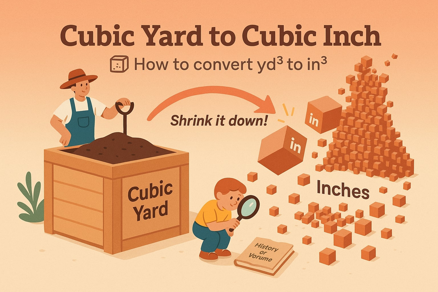 Cubic Yard to Cubic Inch Converter