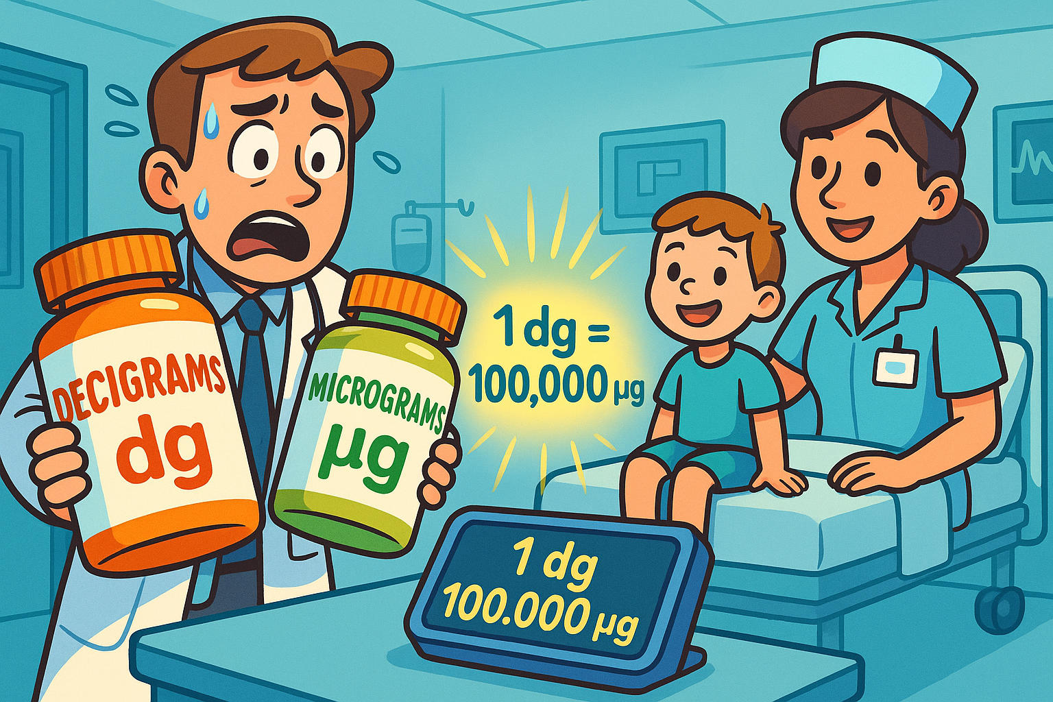 Decigrams to Micrograms Converter