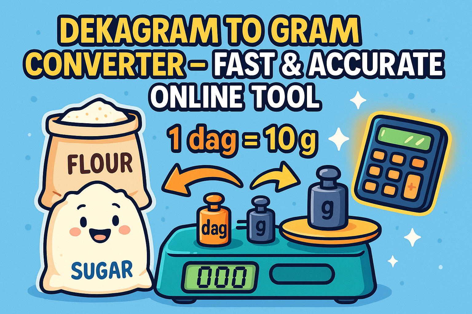 Dekagrams to Grams Converter