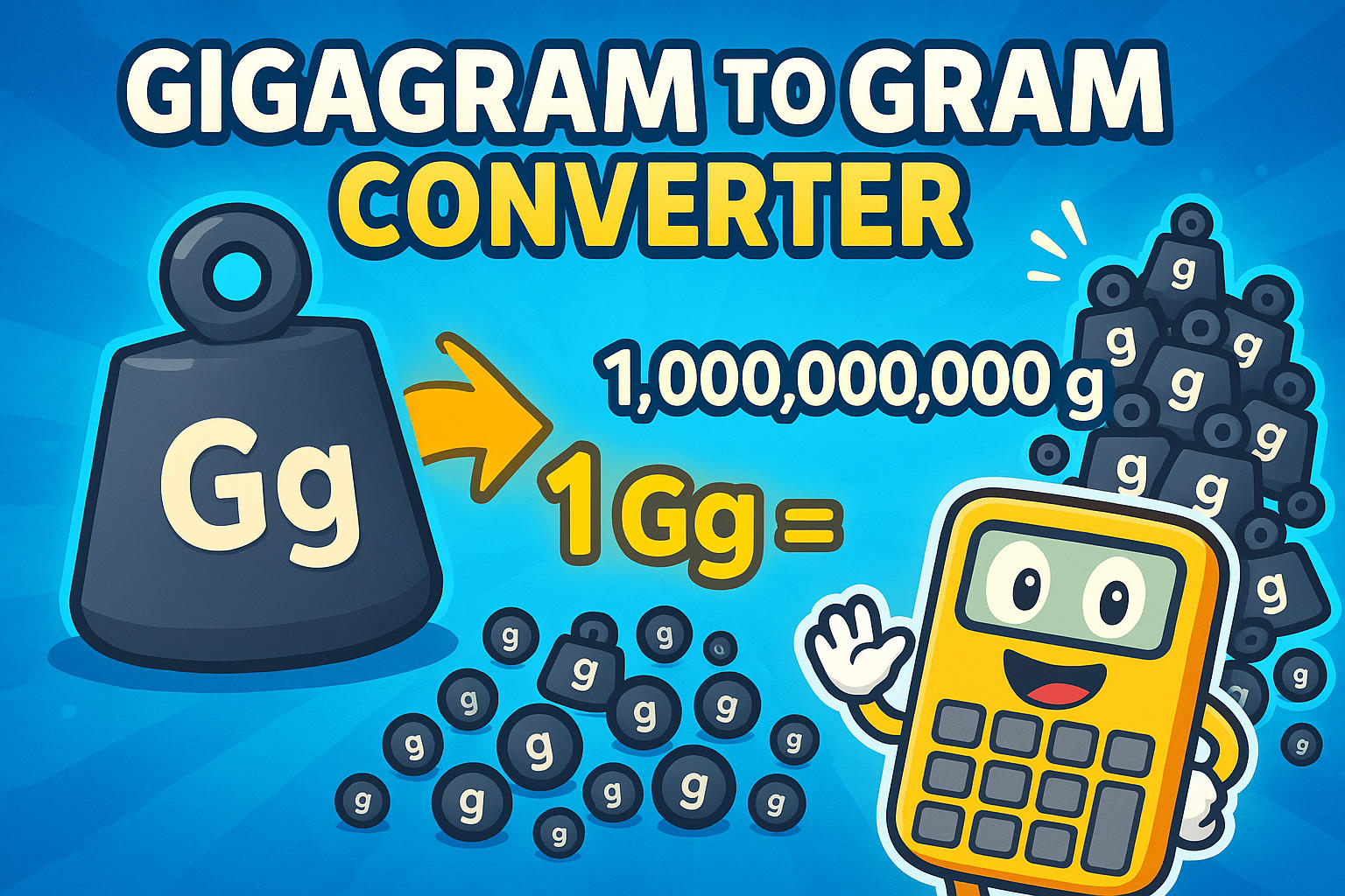 Gigagrams to Grams Converter