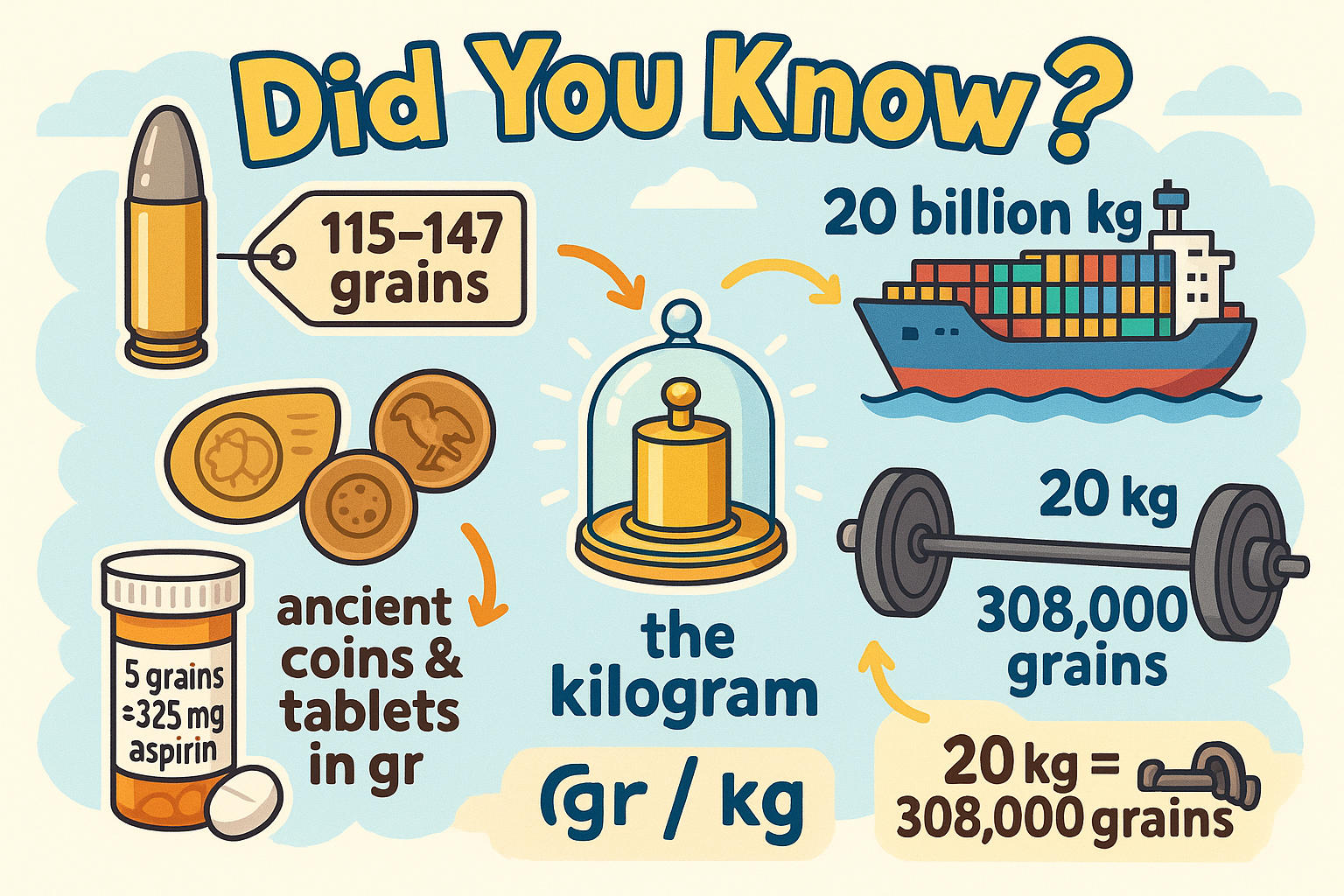 Grains to Kilograms Converter