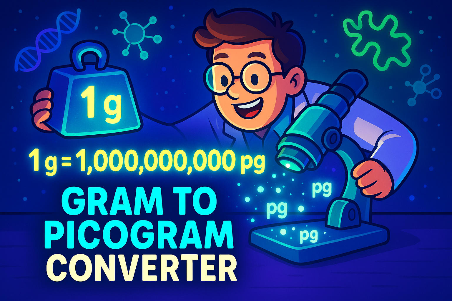 Gram to Picogram Converter