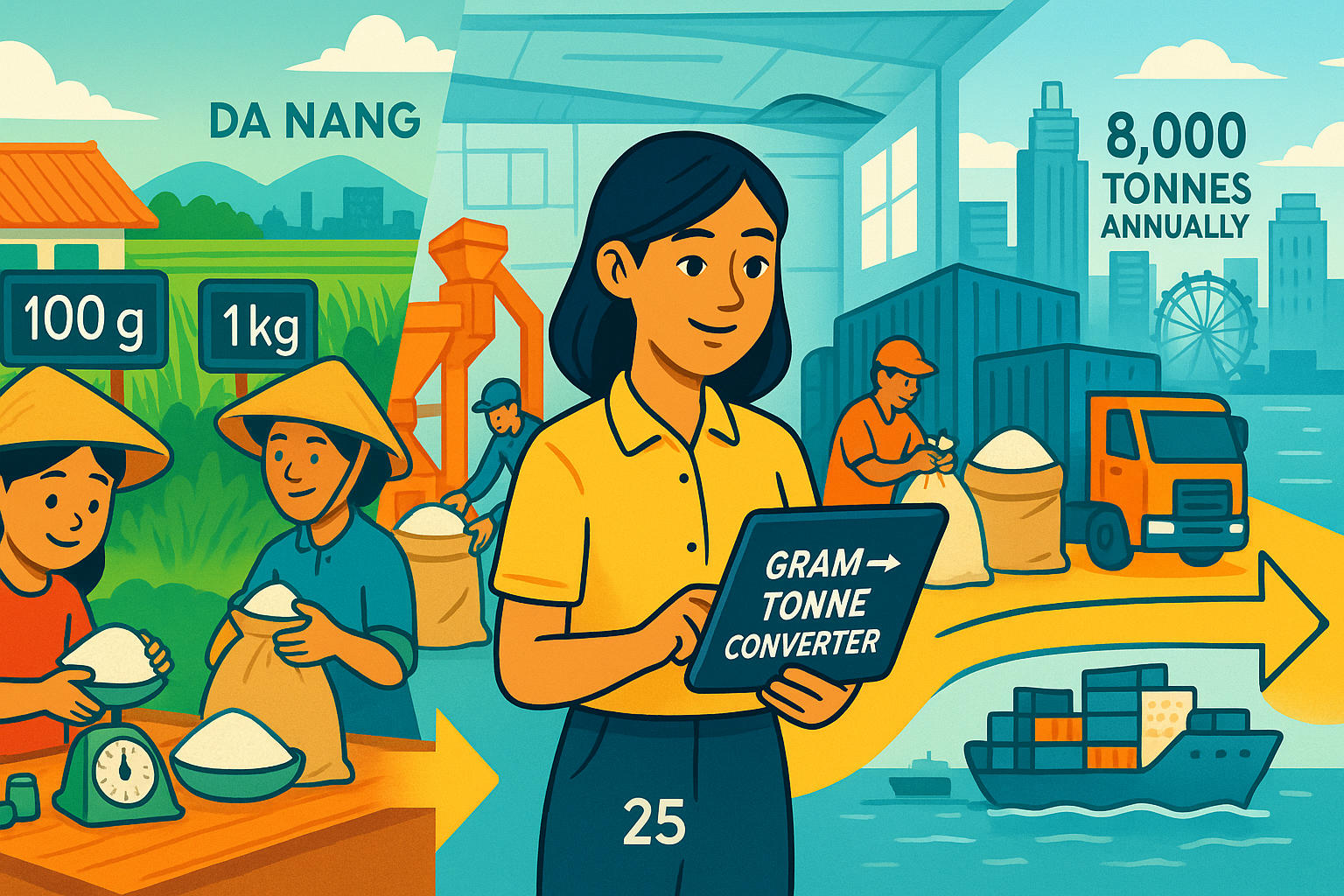 Grams to Tonnes converter