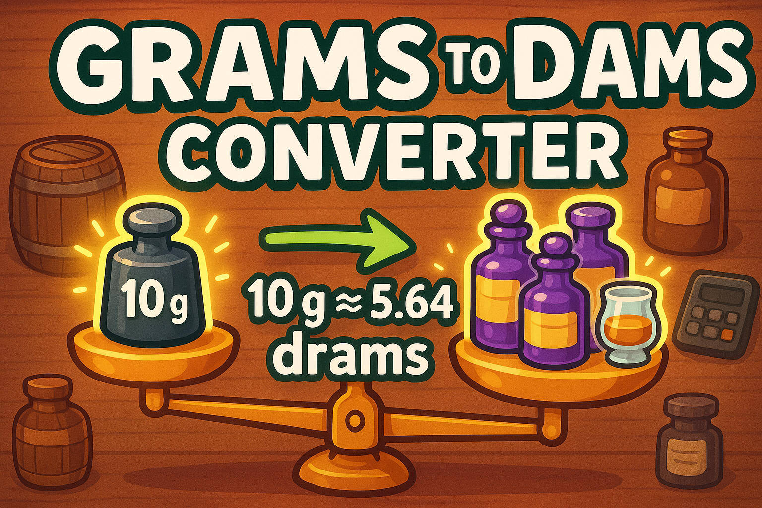 Grams to Drams Converter
