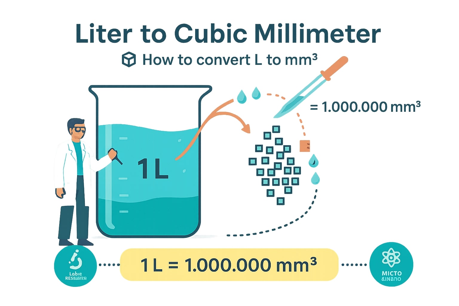 Liters to Cubic Millimeters Converter