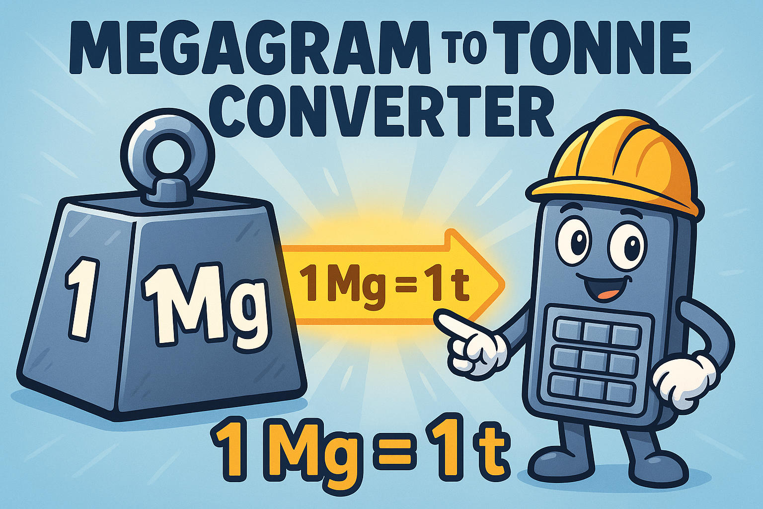Megagrams to Tonnes Converter