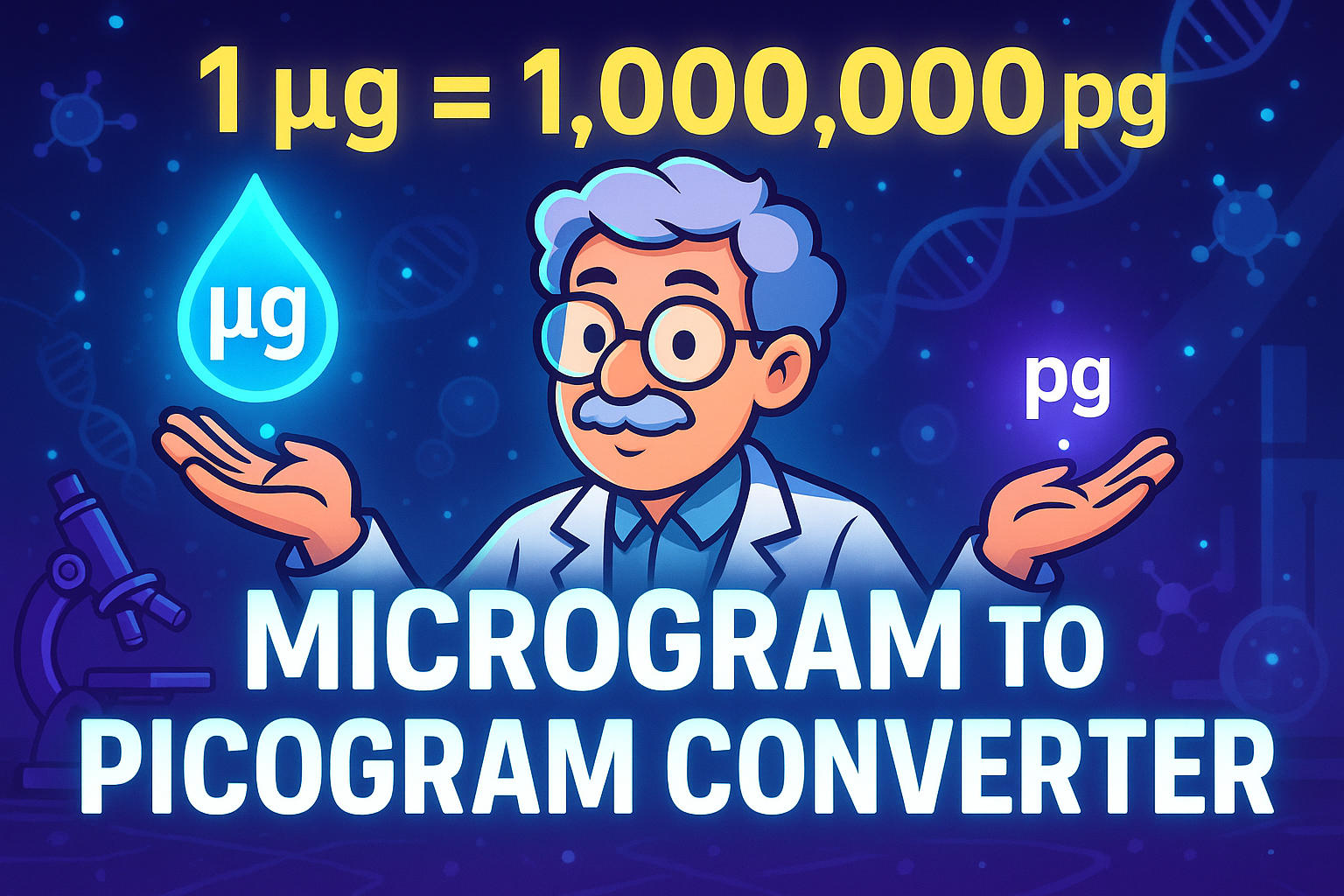 Micrograms to Picograms Converter