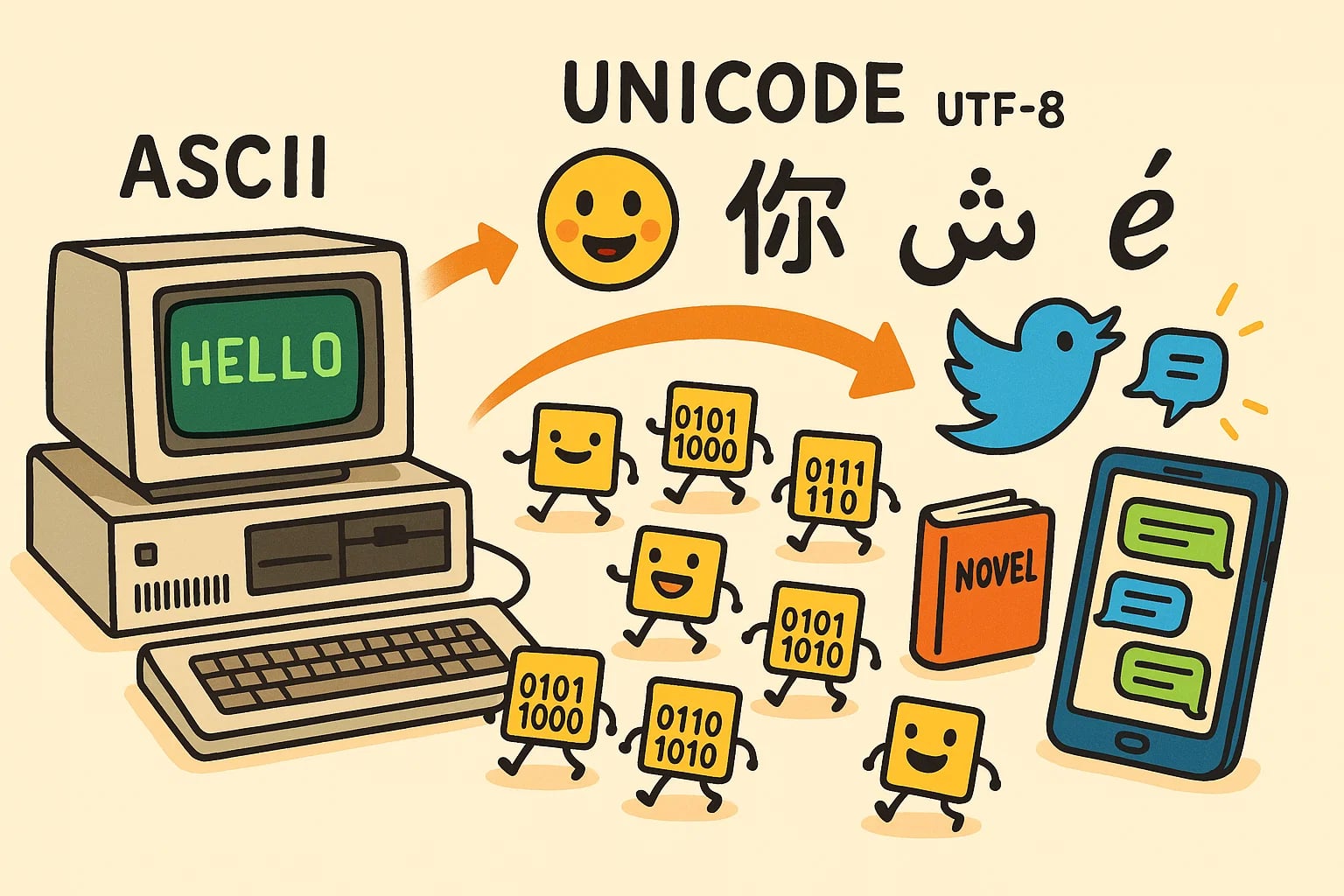 Bytes To Characters Converter