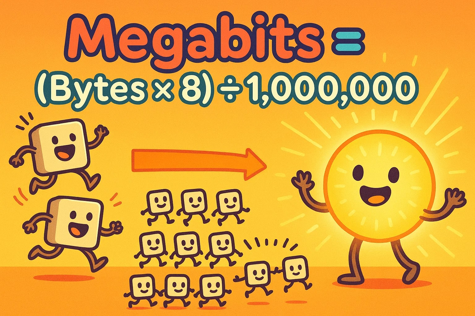 Bytes To Megabits Converter