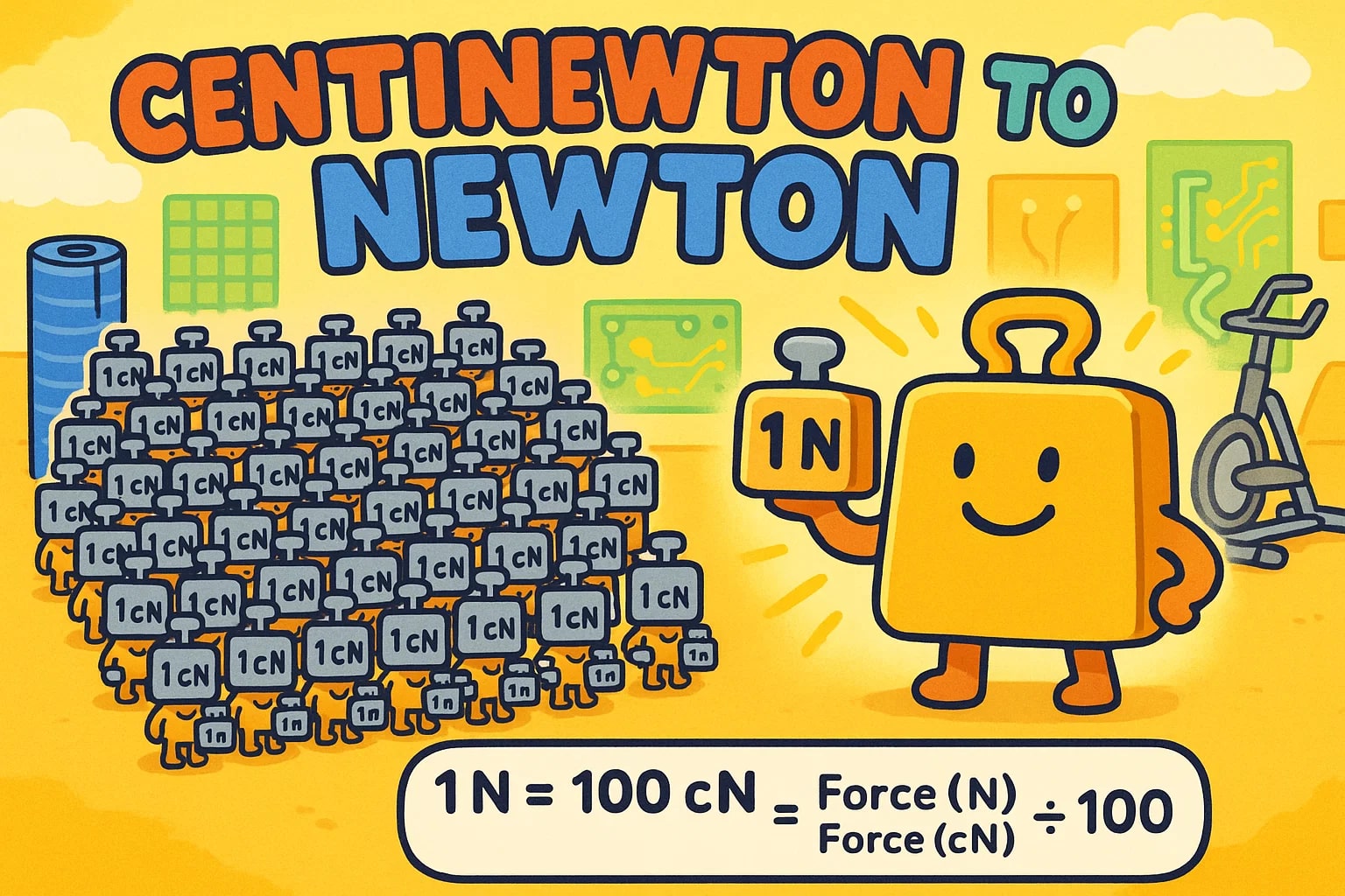 Centinewtons To Newtons Converter