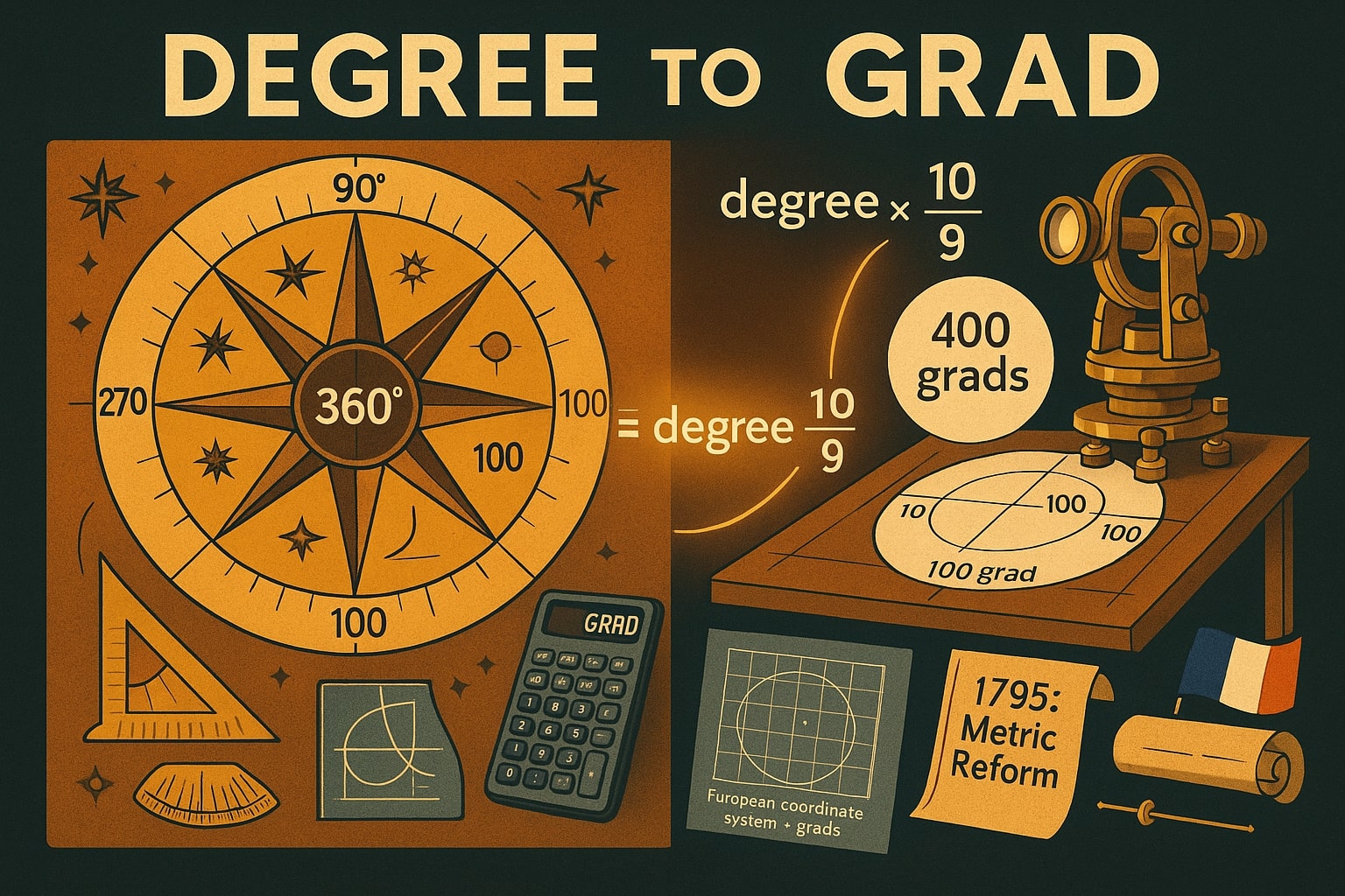 Degrees To Grads Converter