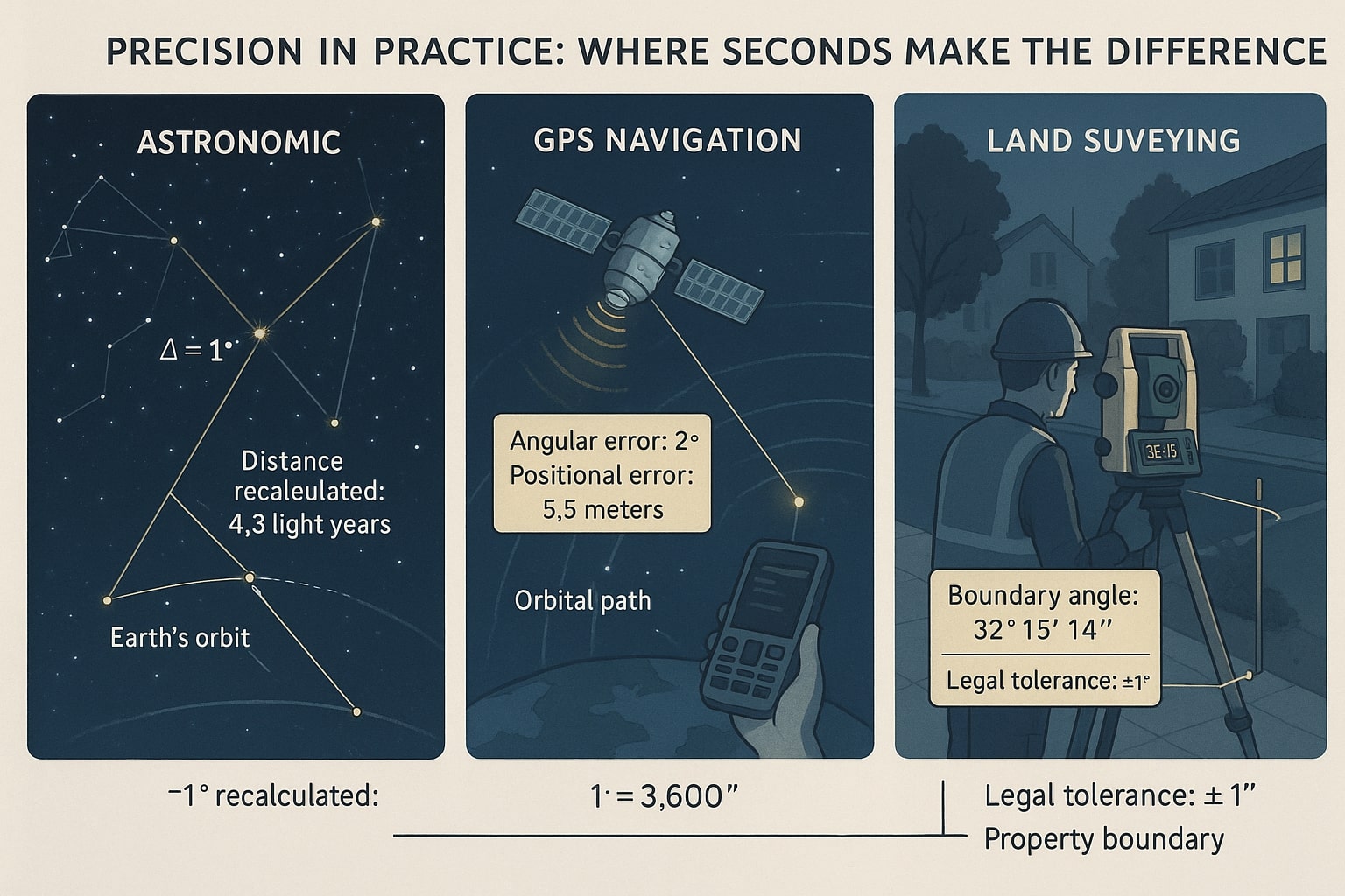 Degrees To Seconds Converter