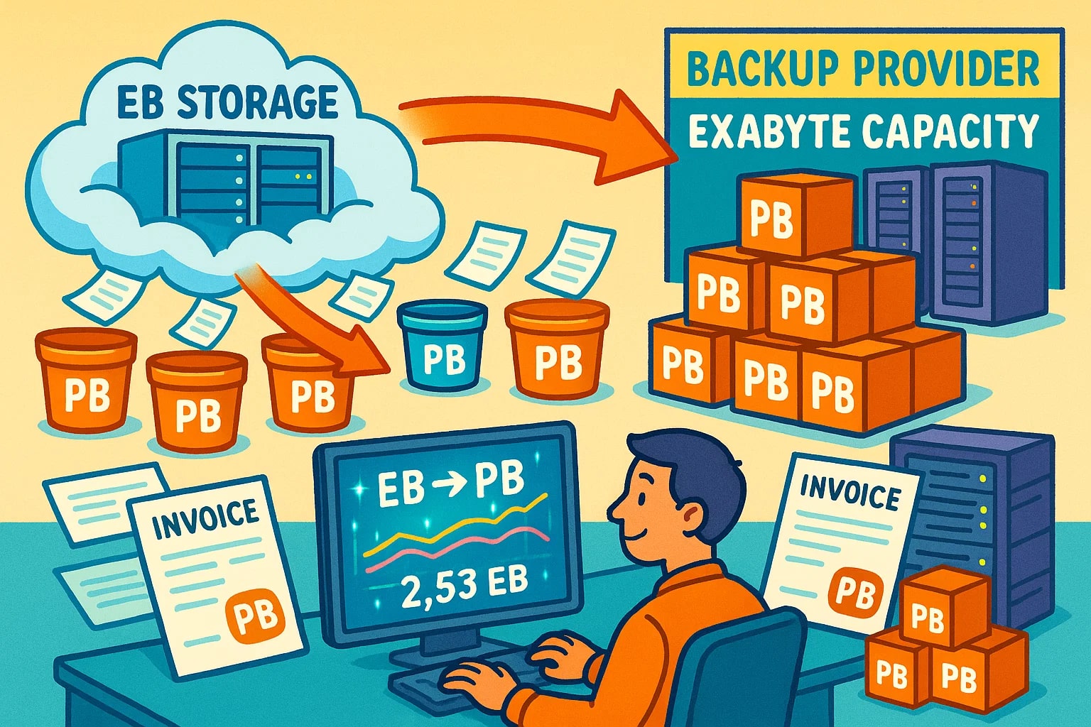 Exabytes To Petabytes Converter