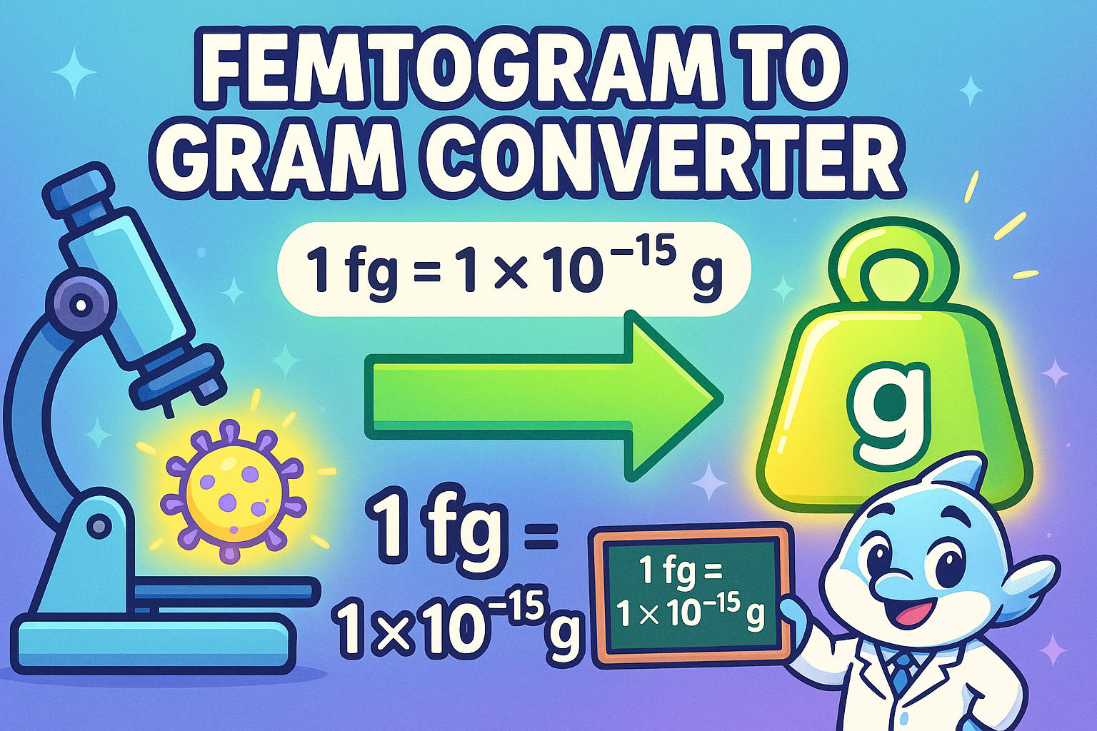 Femtograms To Grams Converter