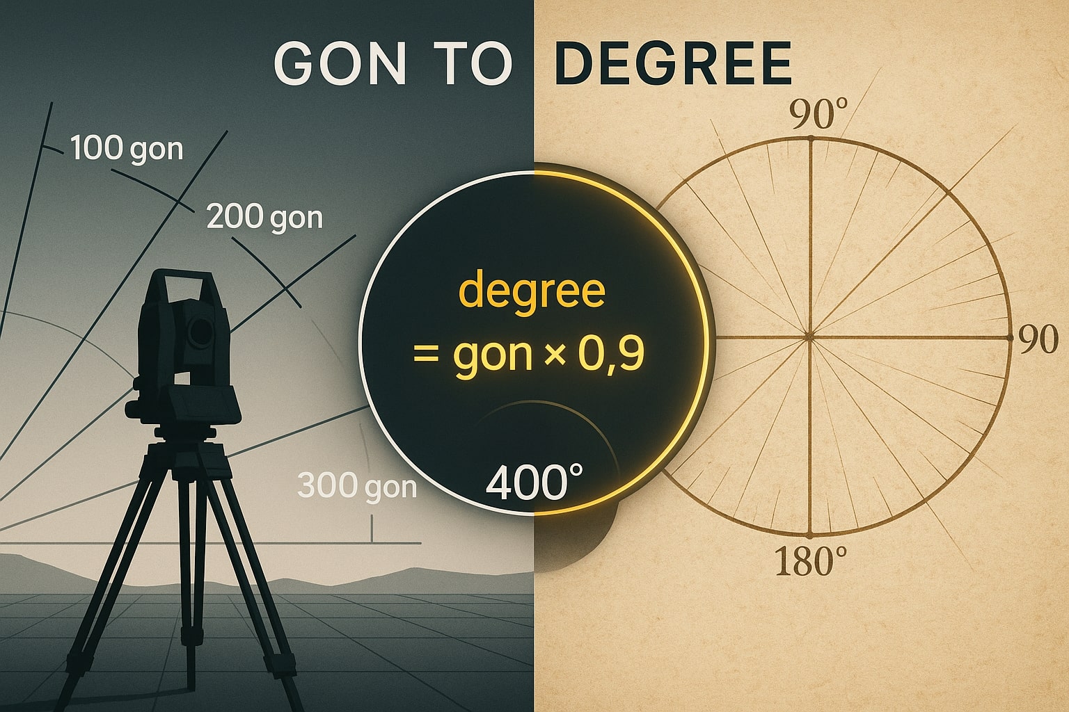 Gons To Degrees Converter