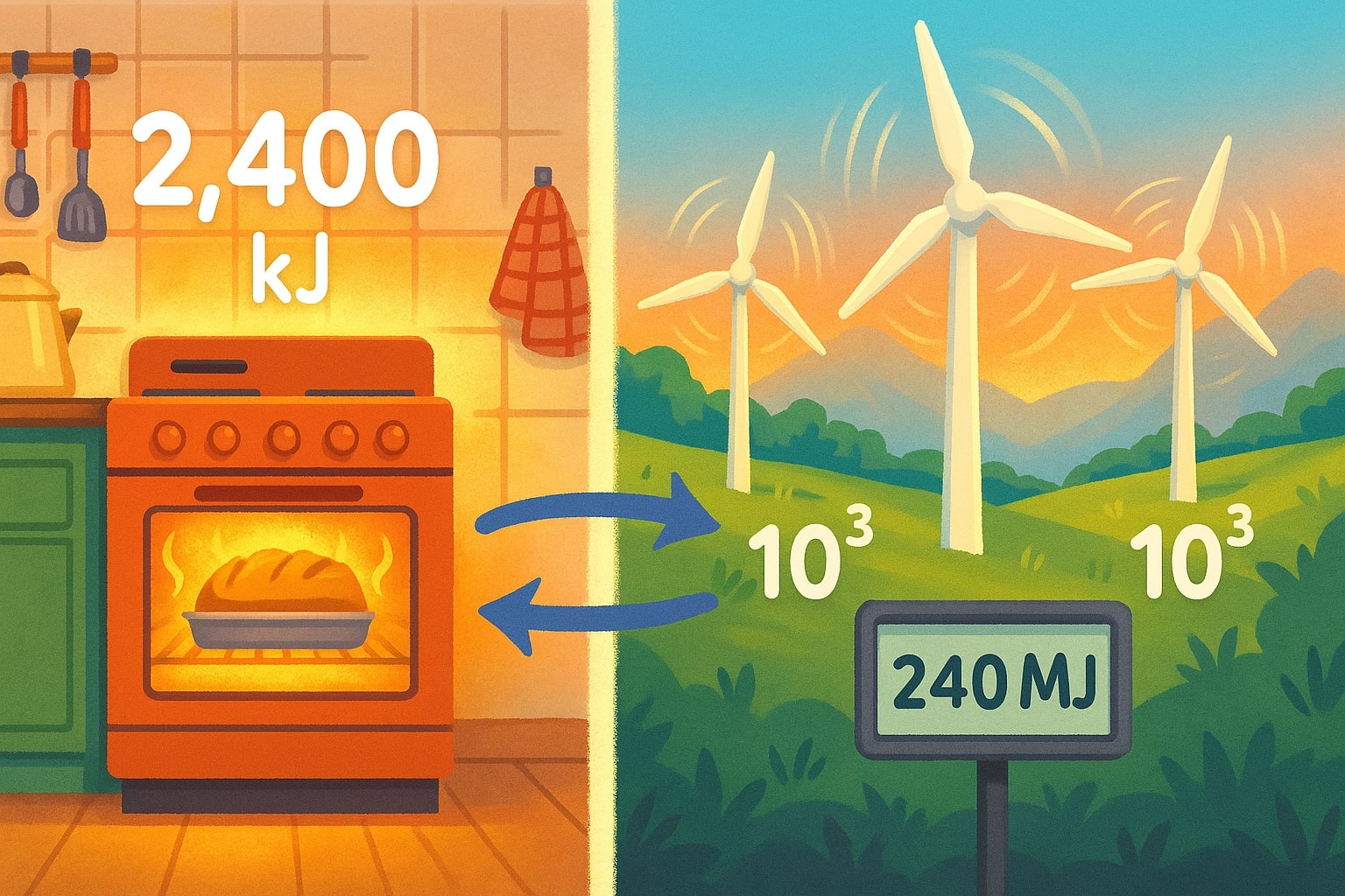 Kilojoules to Megajoules Converter