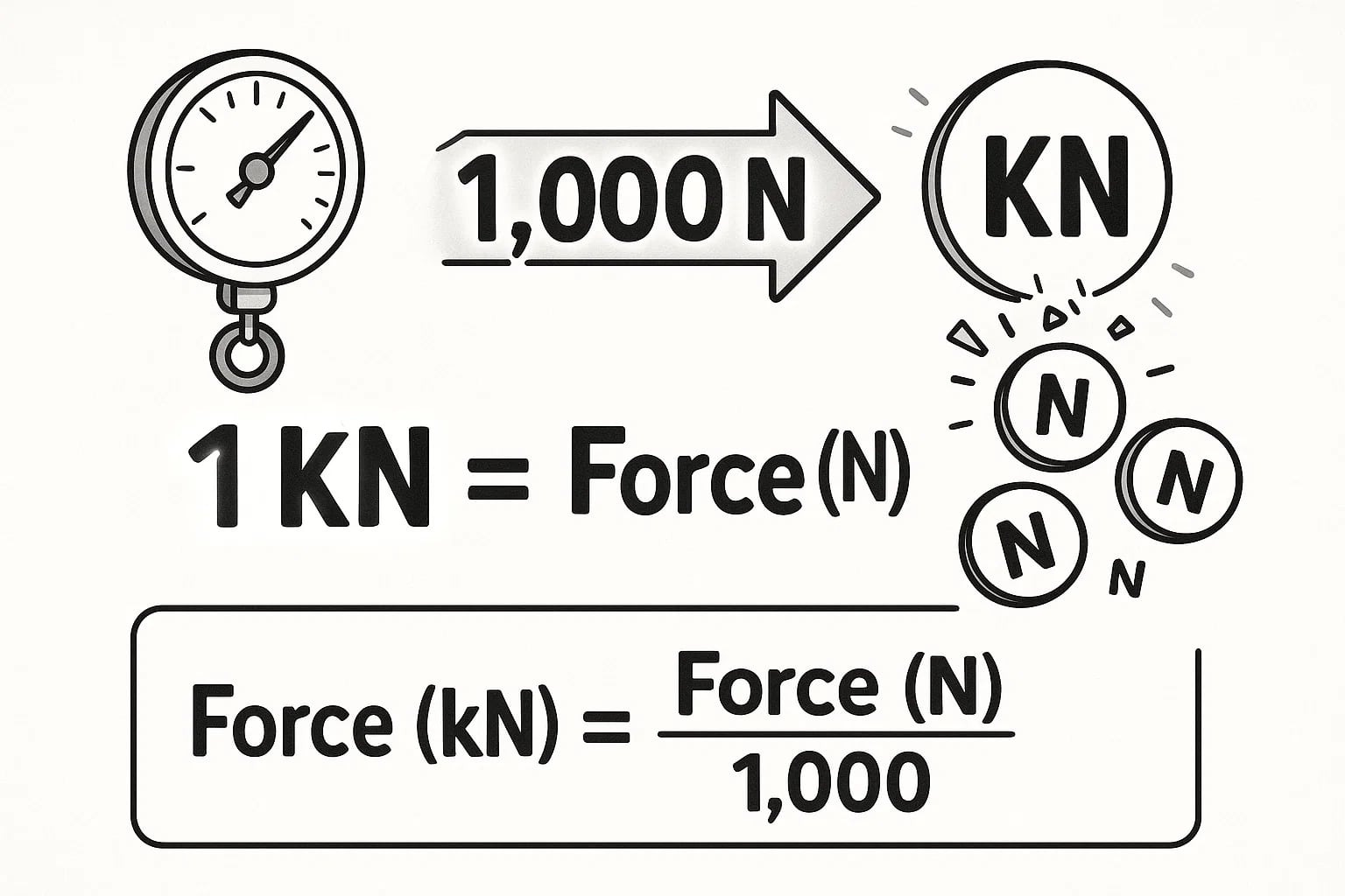 Kilonewtons To Newtons Converter