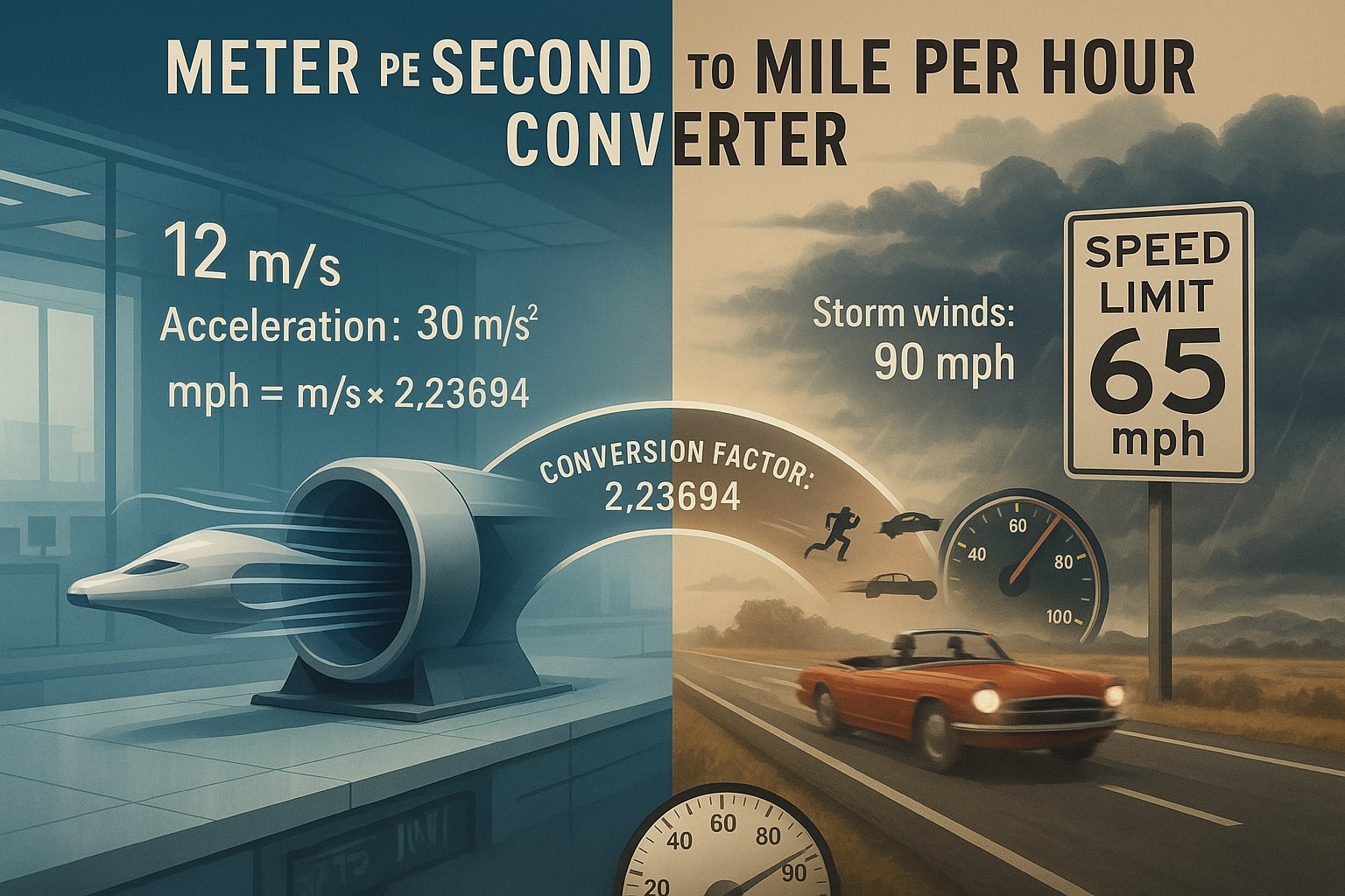 Meter per Second to Mile per Hour Converter