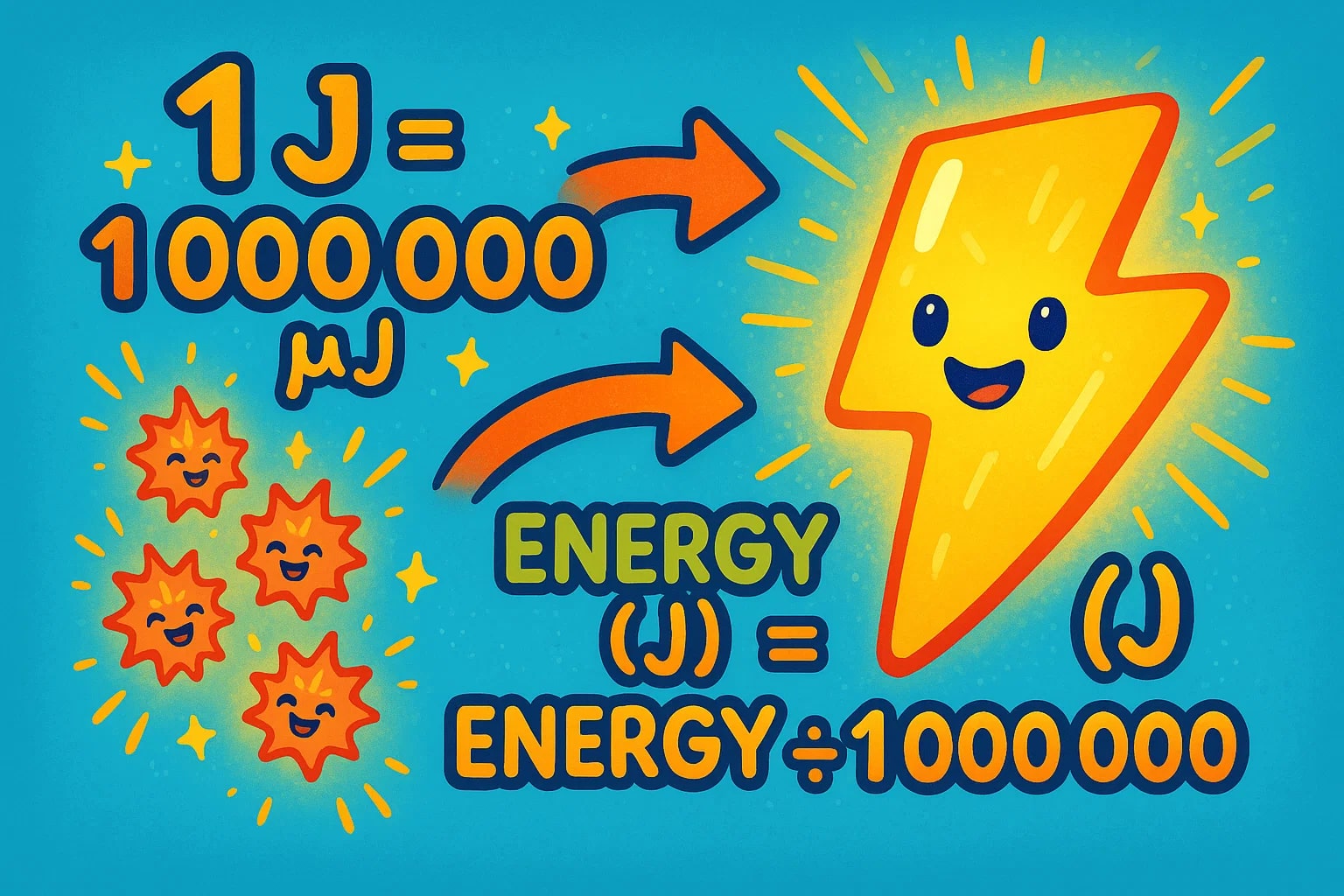 Microjoules To Joules Converter