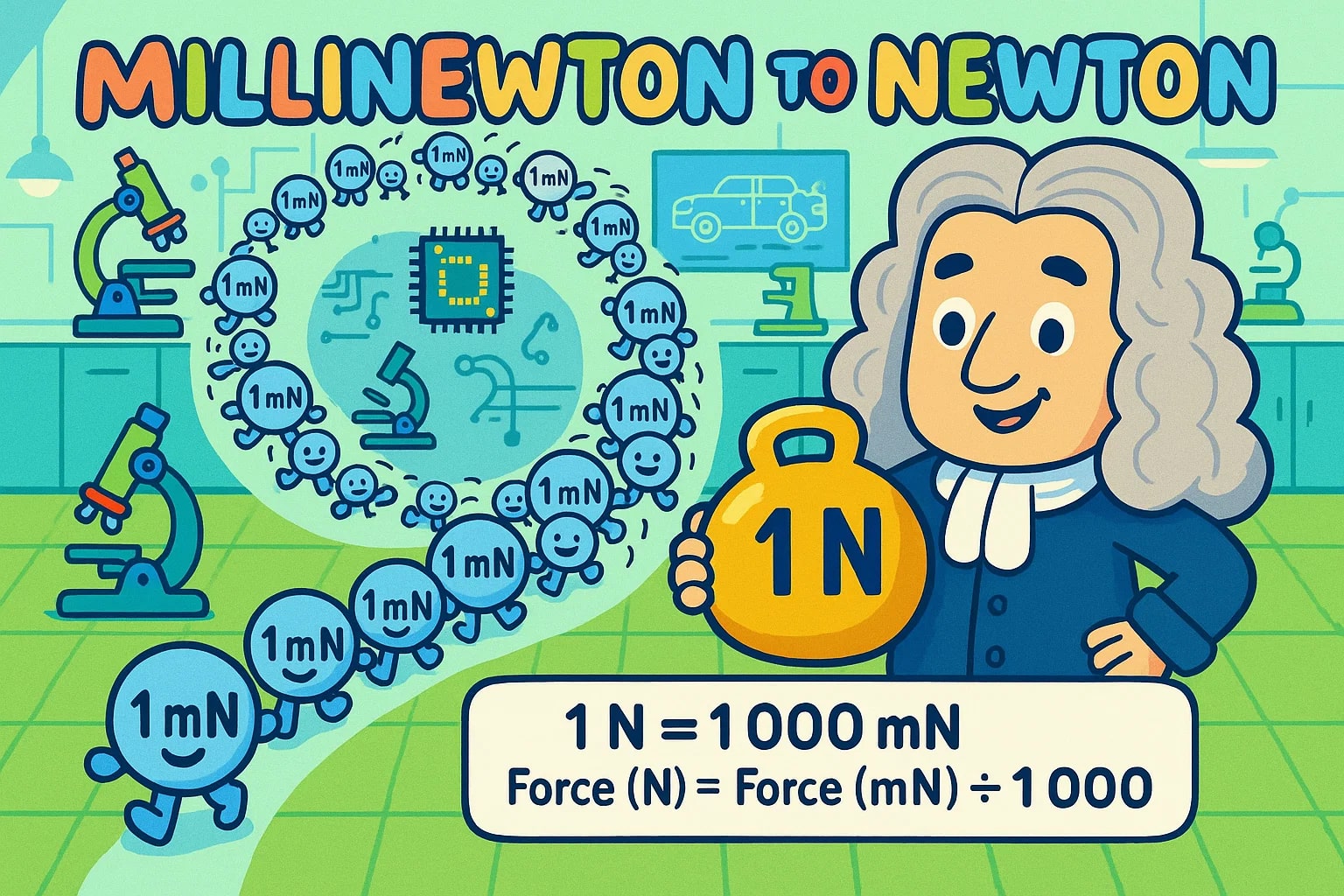 Millinewtons To Newtons Converter