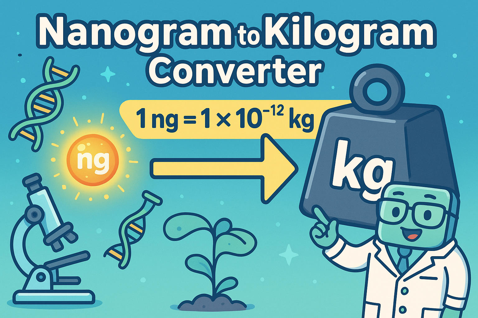 Nanogram to Kilogram Converter