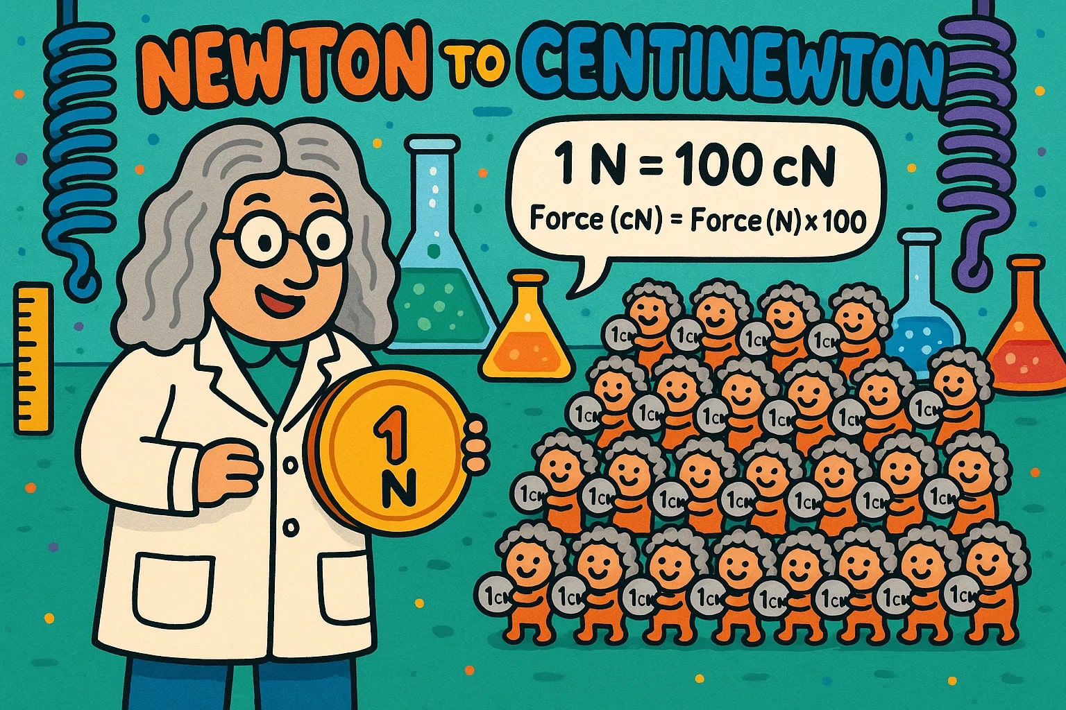 Newtons To Centinewtons Converter