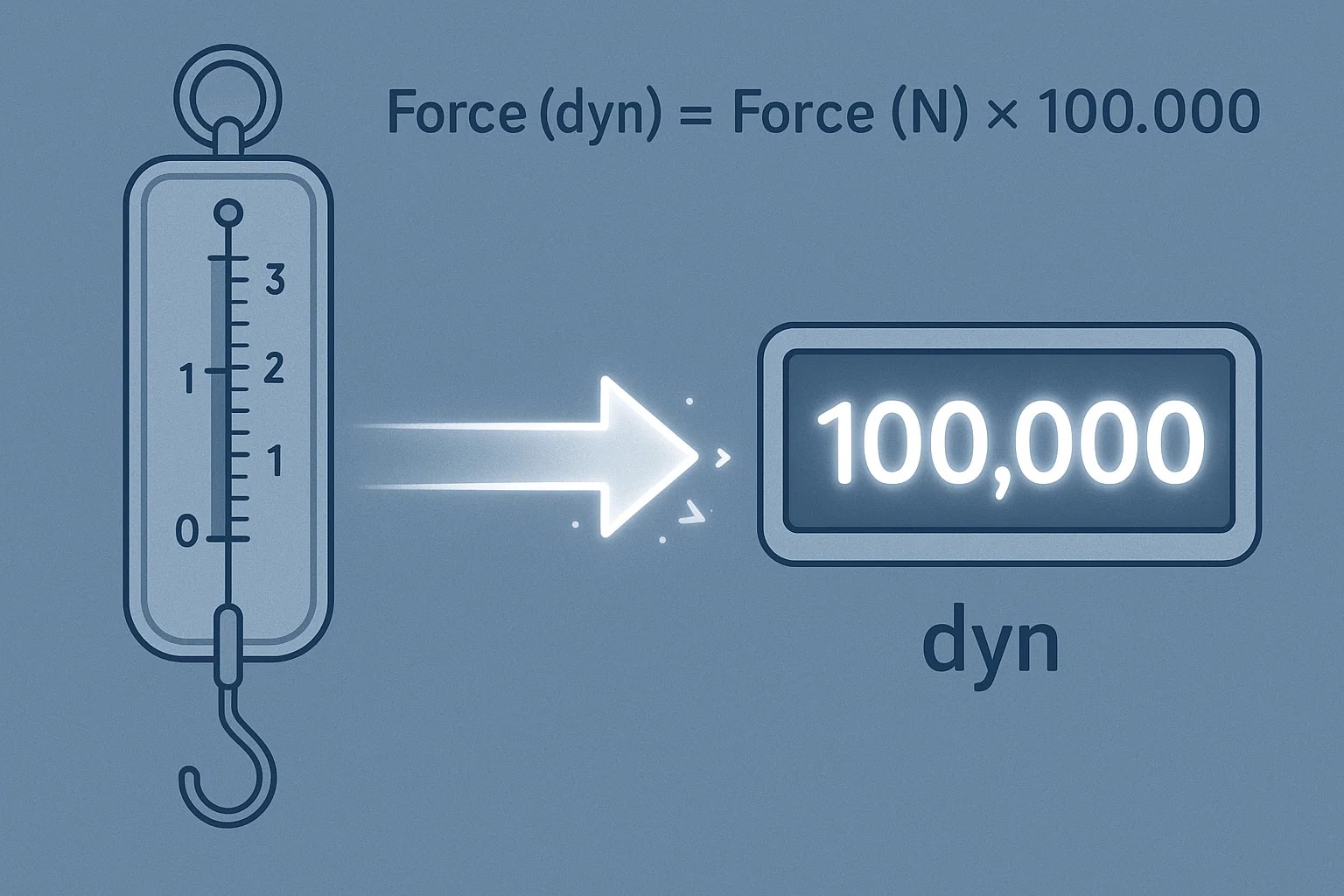Newtons to Dynes Converter