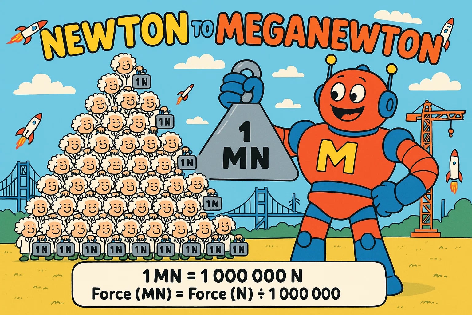 Newtons To Meganewtons Converter