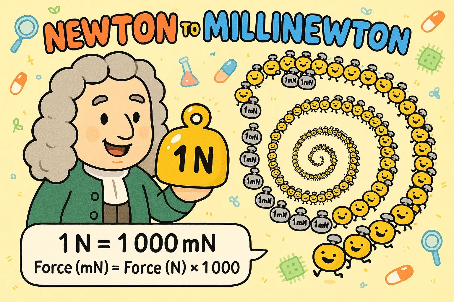 Newtons To Millinewtons Converter