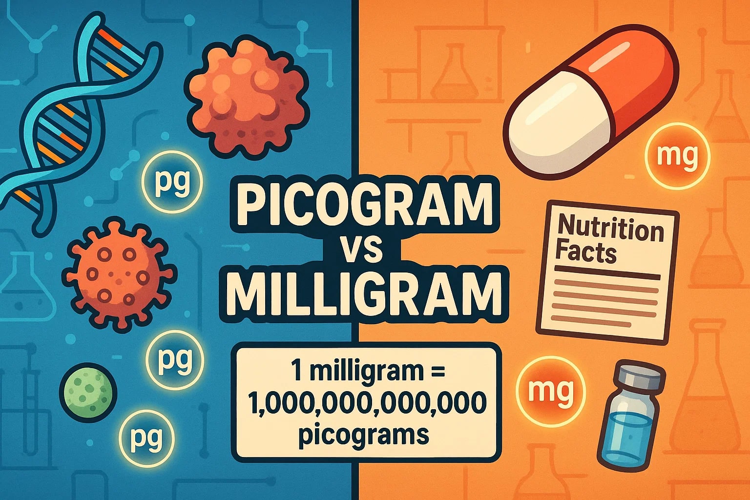 Picograms To Milligrams Converter
