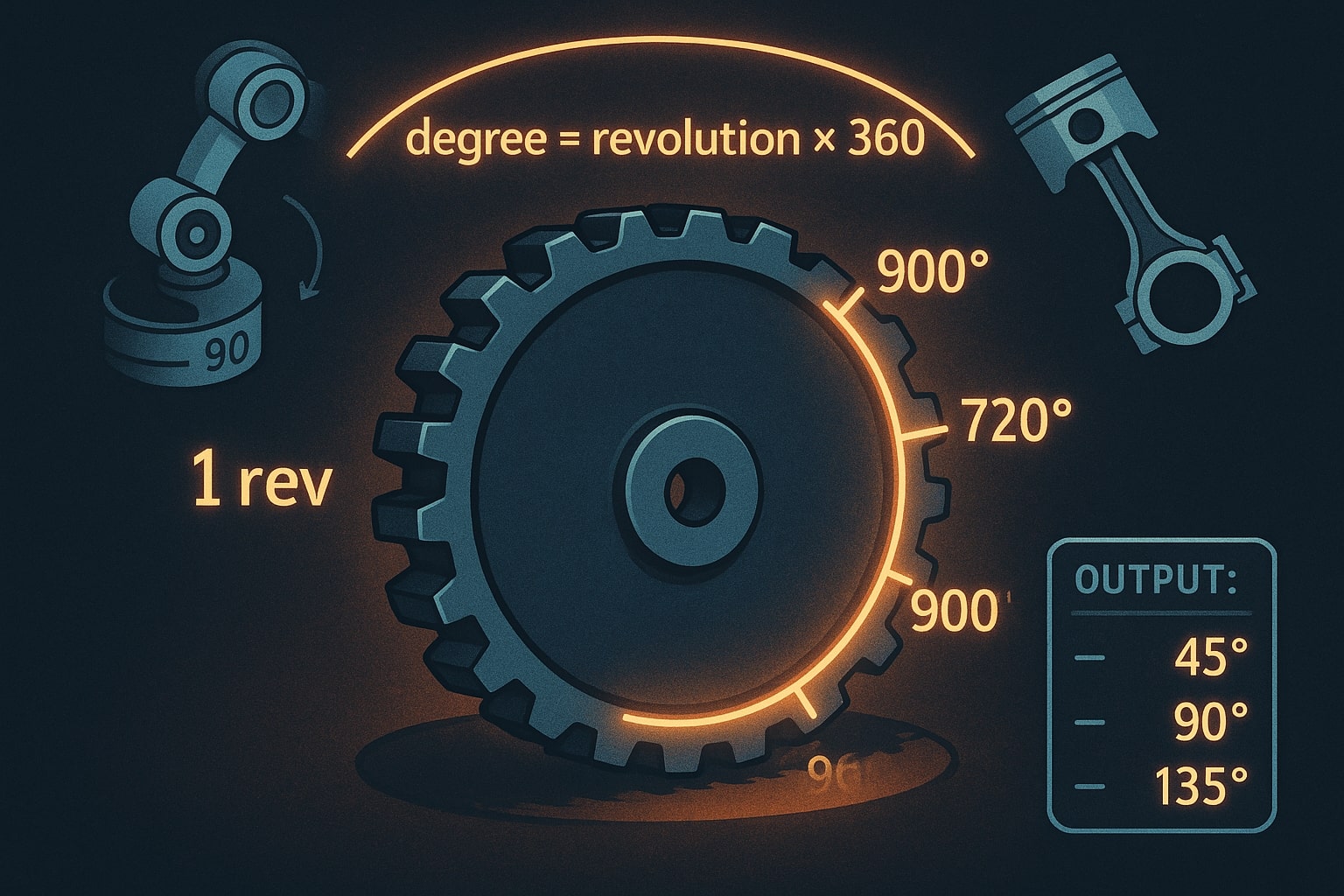 Revolutions To Degrees Converter
