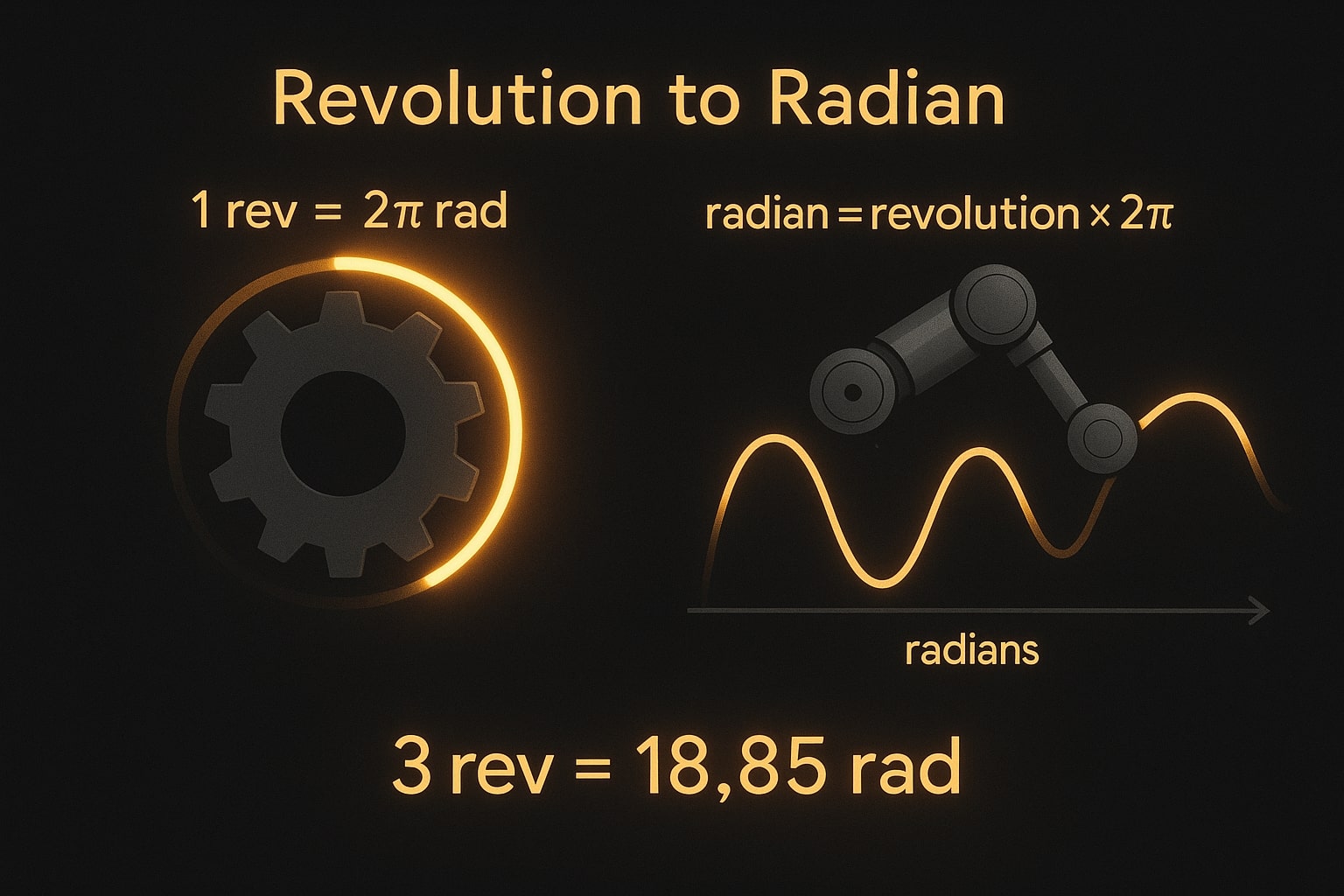 Revolutions To Radians Converter