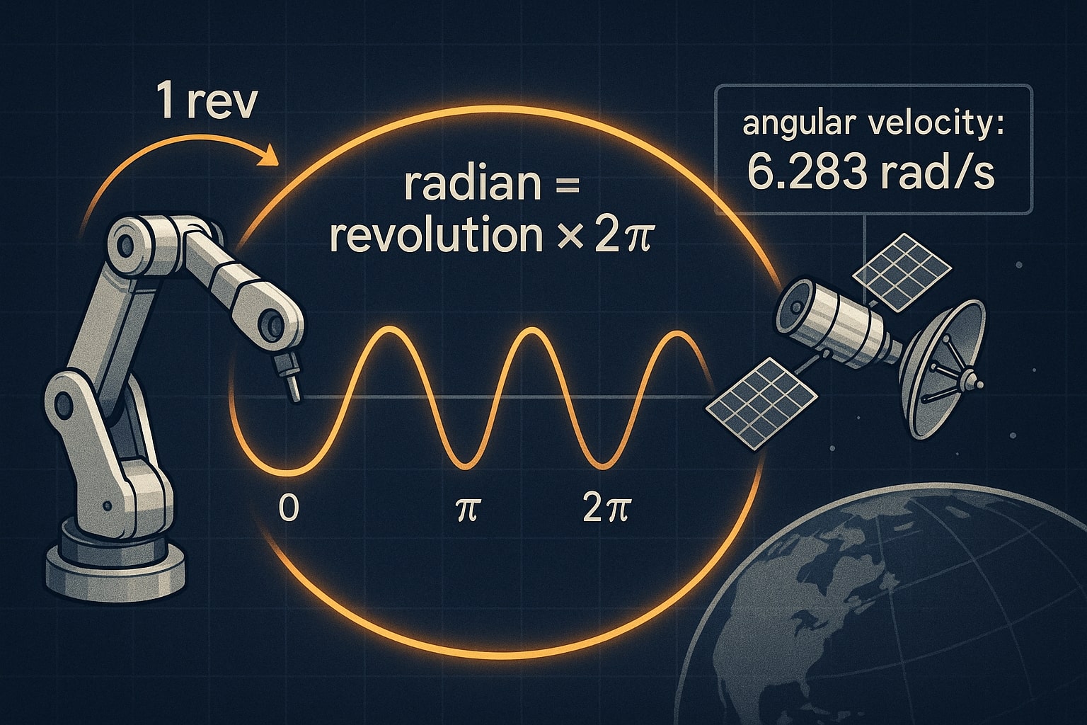 Revolutions To Radians Converter